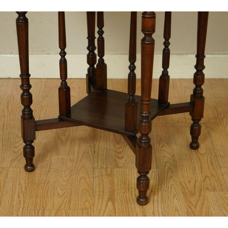19th Century Arts and Crafts Octagonal Hardwood End Side Table