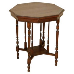 Arts and Crafts Octagonal Hardwood End Side Table