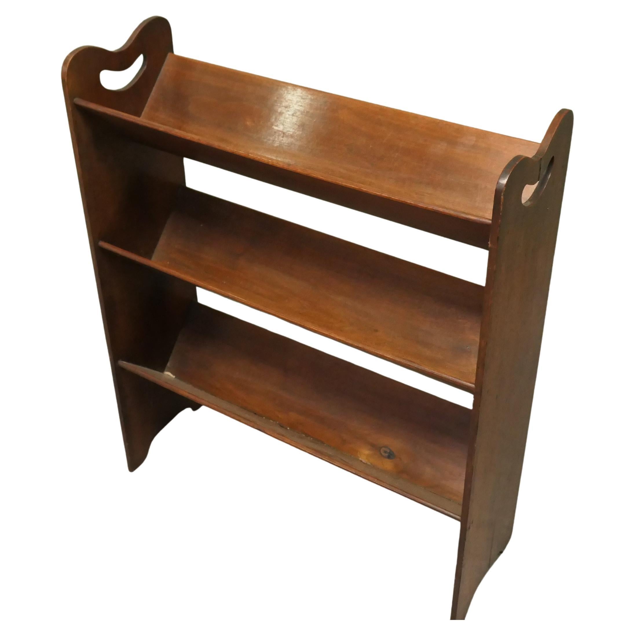 Arts and Crafts Open Front Slope-Shelf Book Trough