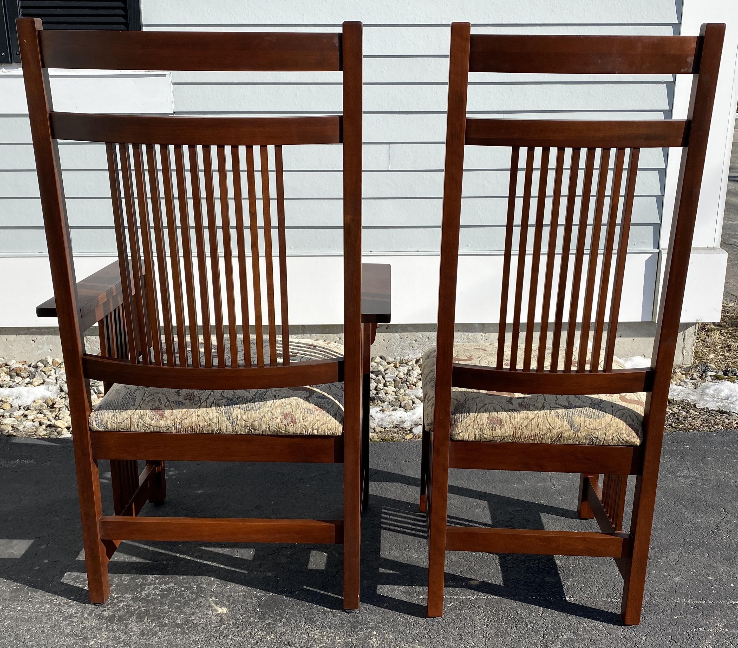 Arts and Crafts or Mission Style Cherry Dining Set, Table with Eight Chairs 4