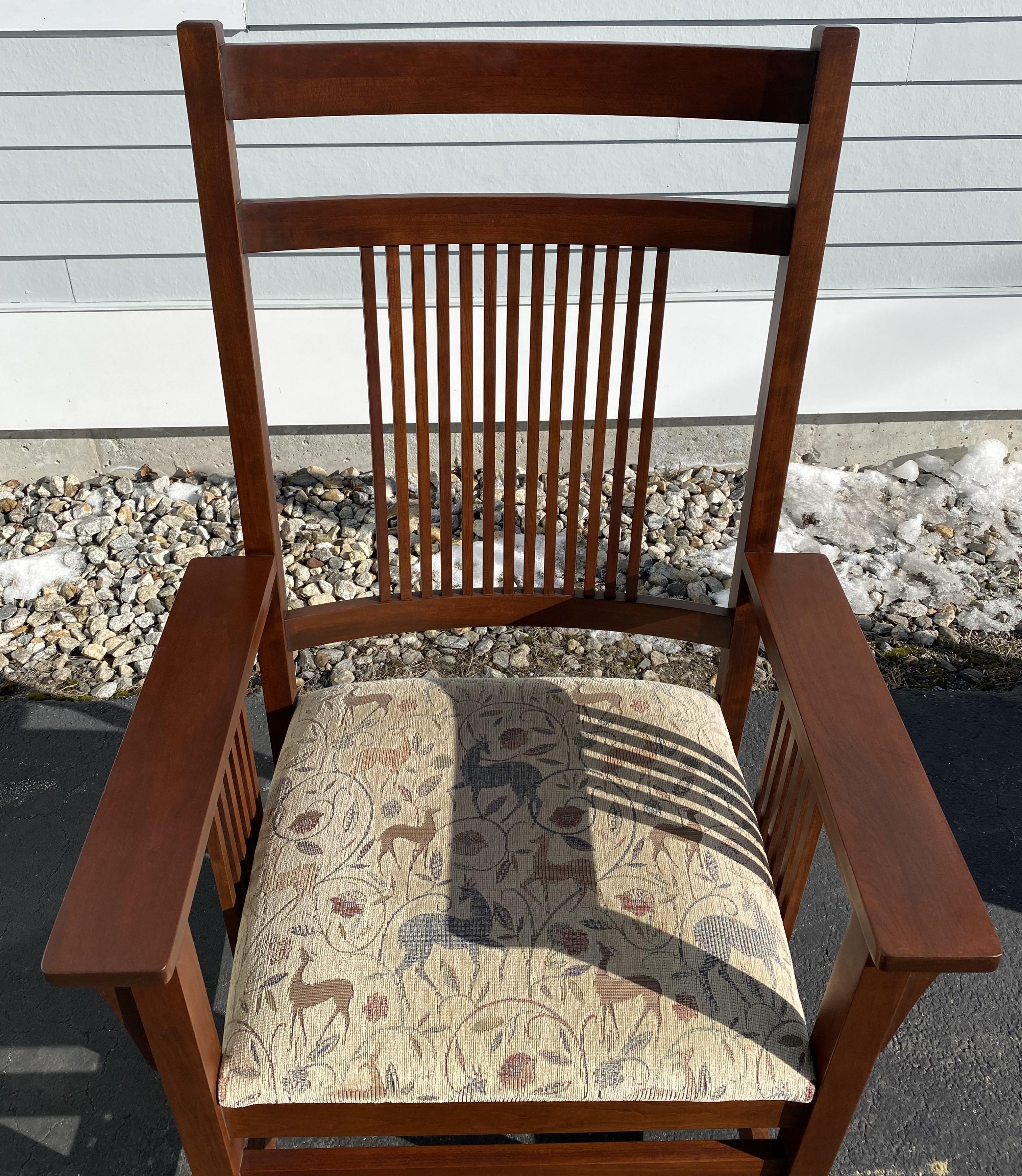 Arts and Crafts or Mission Style Cherry Dining Set, Table with Eight Chairs 9