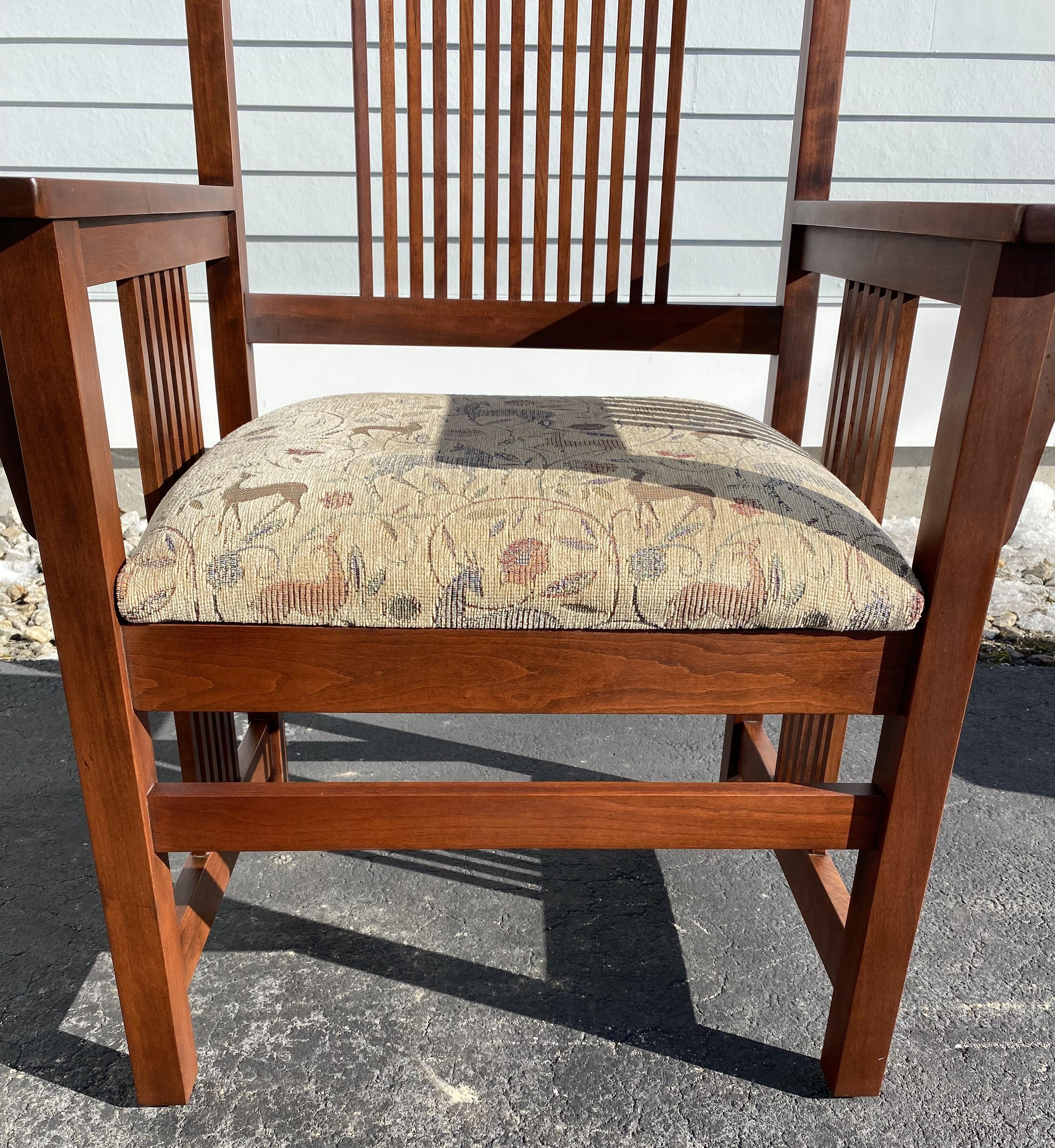 Arts and Crafts or Mission Style Cherry Dining Set, Table with Eight Chairs 10