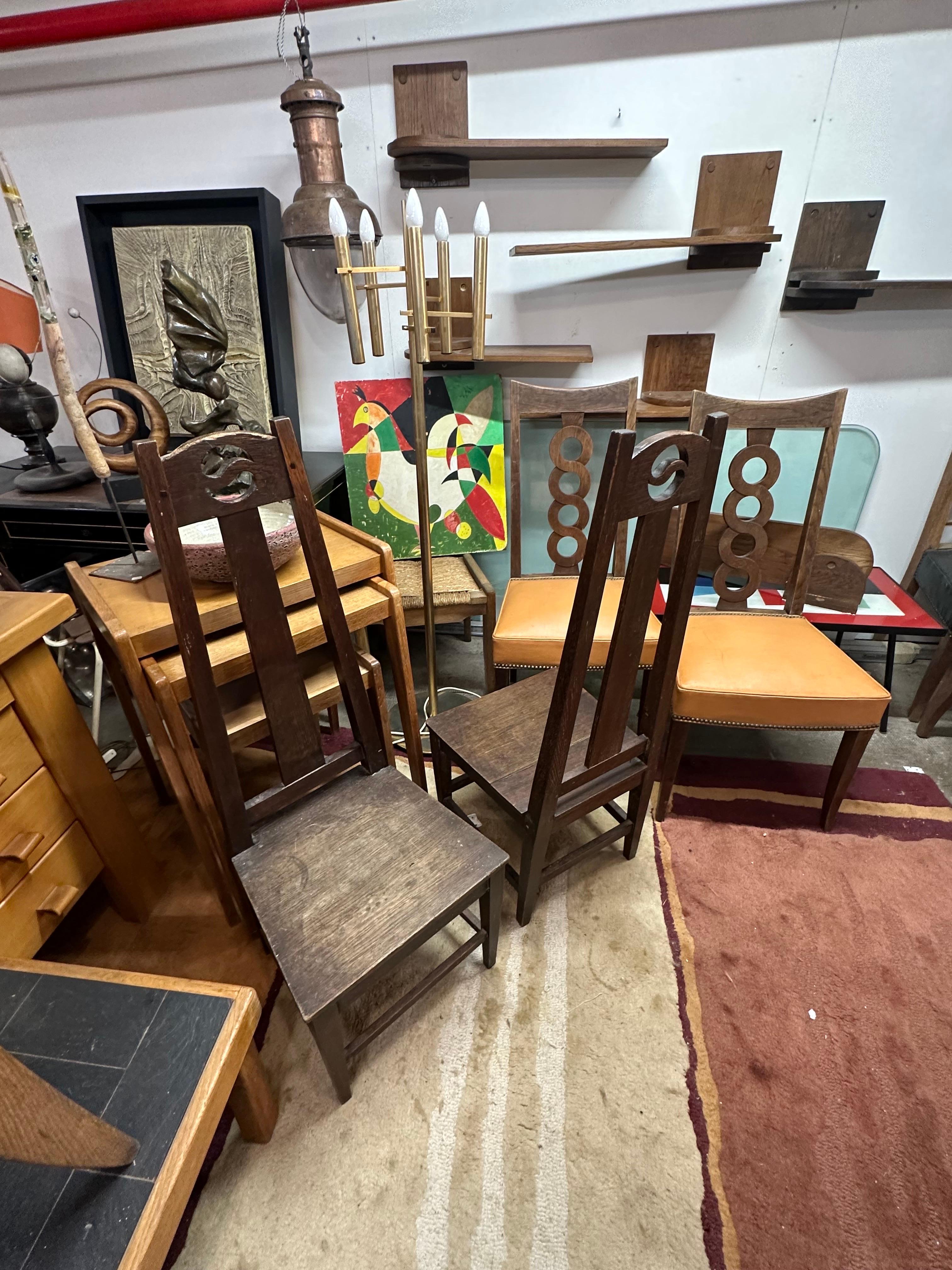 Other Arts and Crafts pair of chair circa 1910 For Sale
