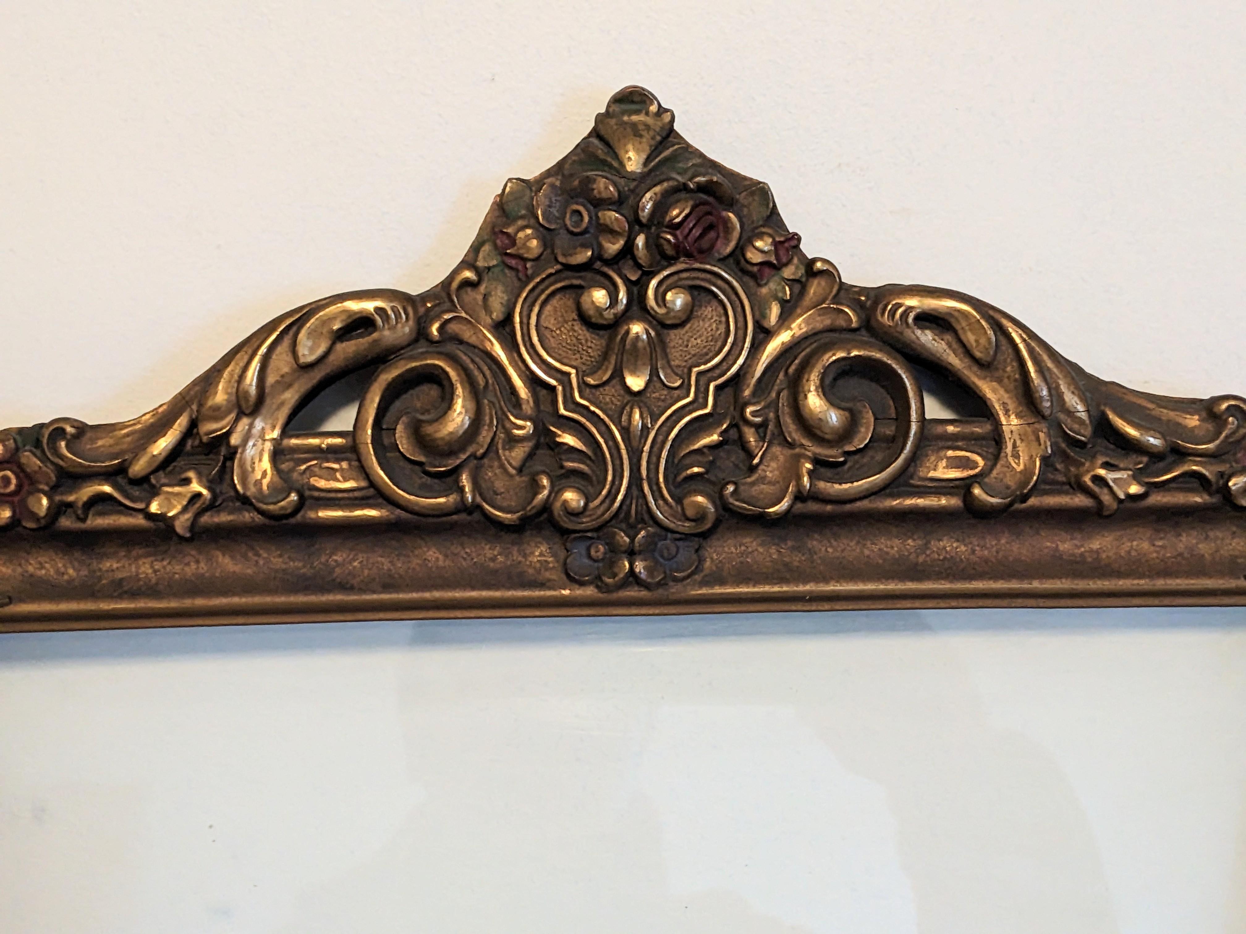 Arts and Crafts Patinaed Carved Frame In Good Condition For Sale In Riverdale, NY