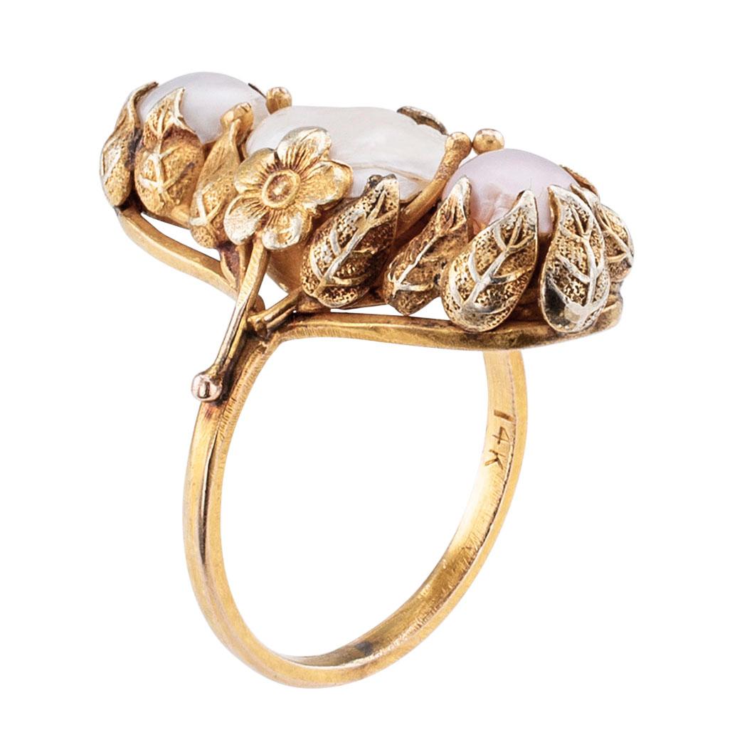 Arts and Crafts Arts & Crafts Pearl Gold Ring
