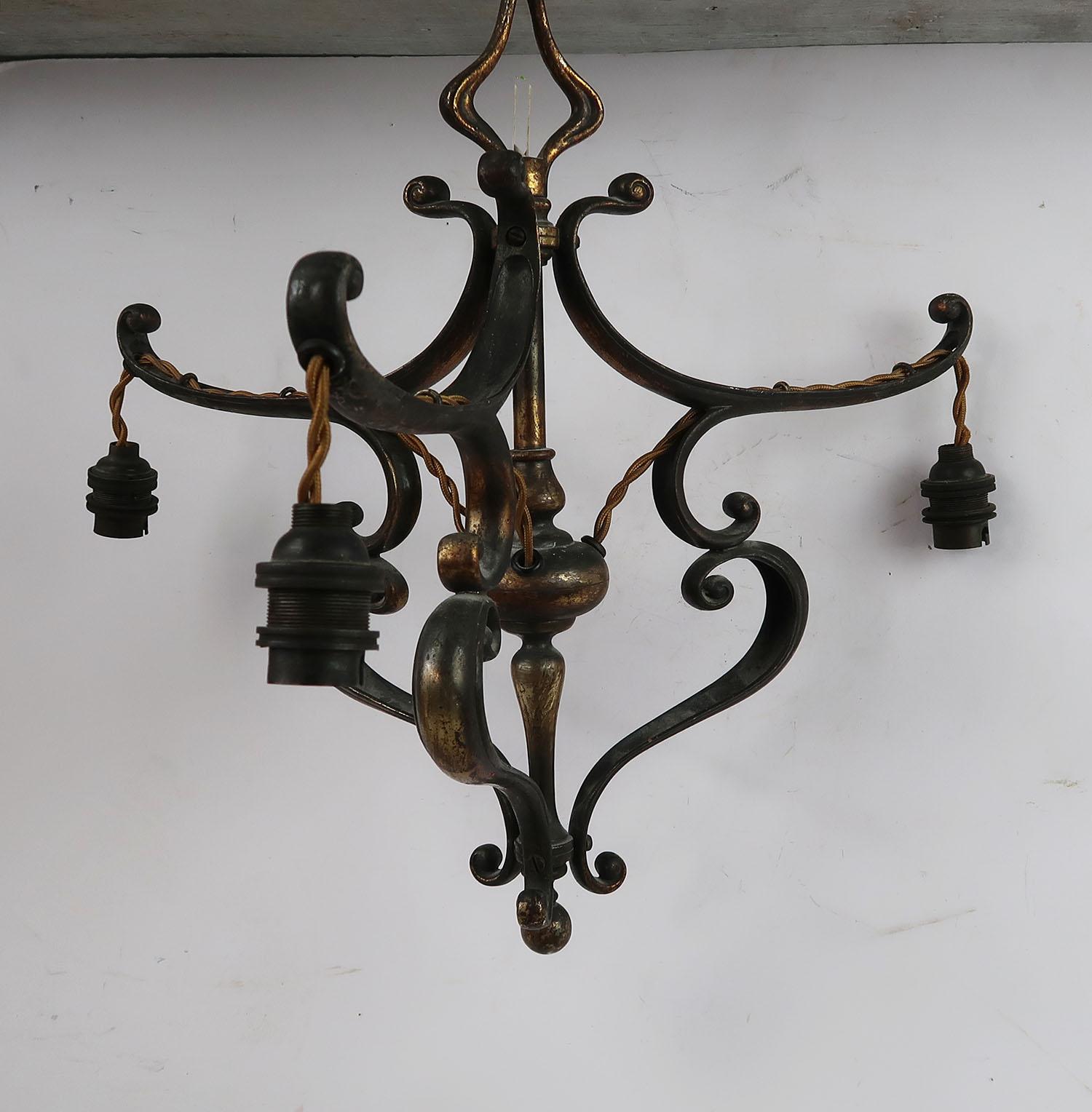 Arts and Crafts Arts & Crafts Pendant Light Fitting, English, C.1900