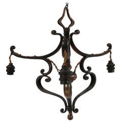 Arts & Crafts Pendant Light Fitting, English, C.1900