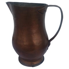 Arts and Crafts Period Hammered Copper Jug