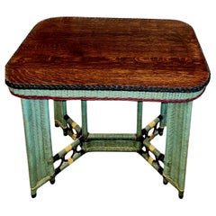 Arts and Crafts Period Library / Lamp table C. 1910 C. with Quarter Sawn Oak Top