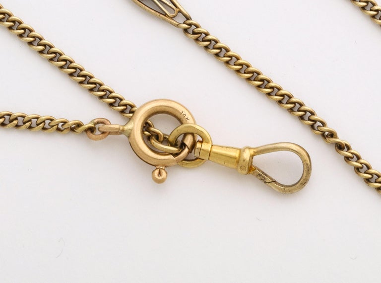 Women's or Men's Arts & Crafts Period Long Gold Chain For Sale