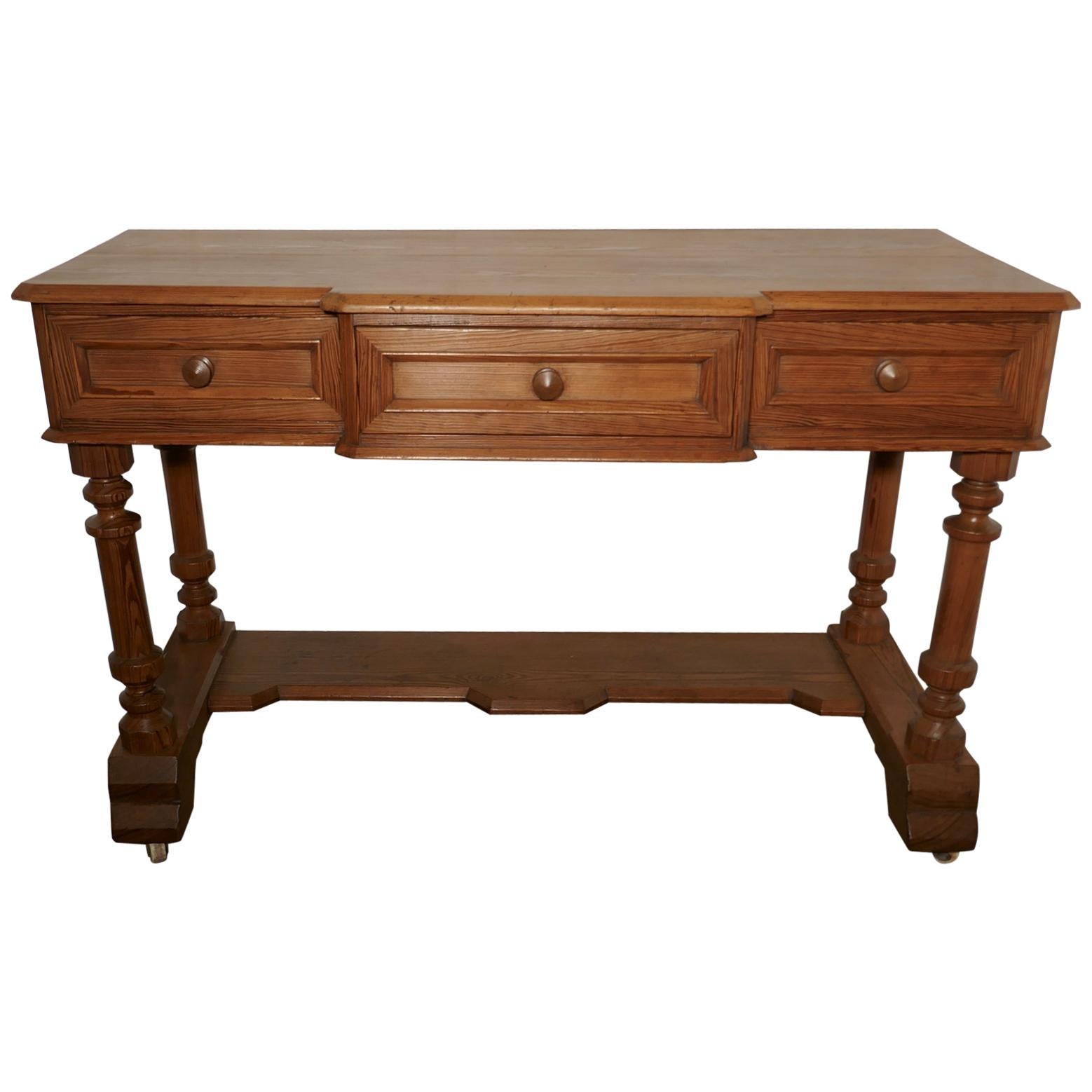 Arts & Crafts Pitch Pine Writing Table