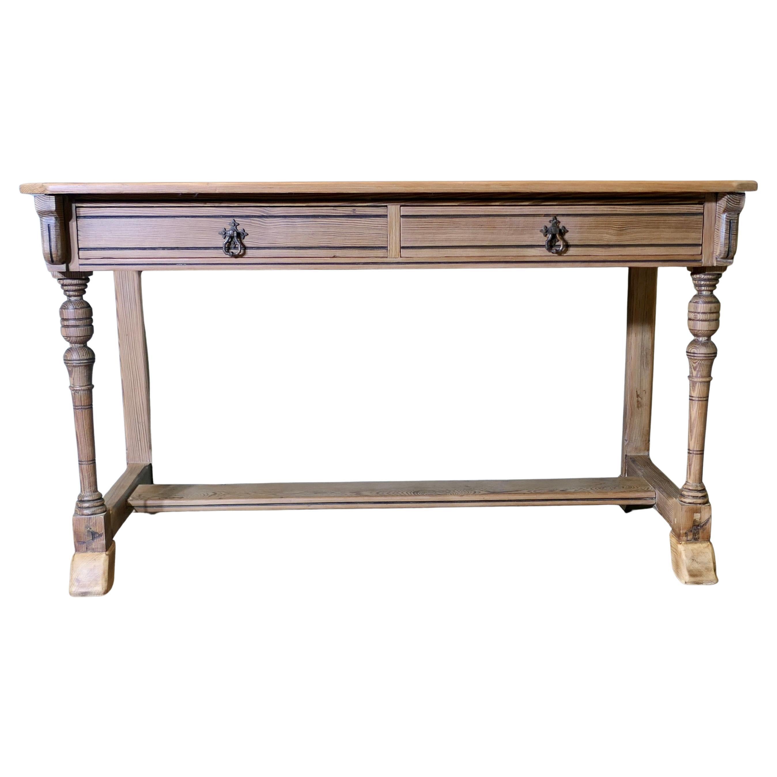 Arts and Crafts Pitch Pine Writing Table