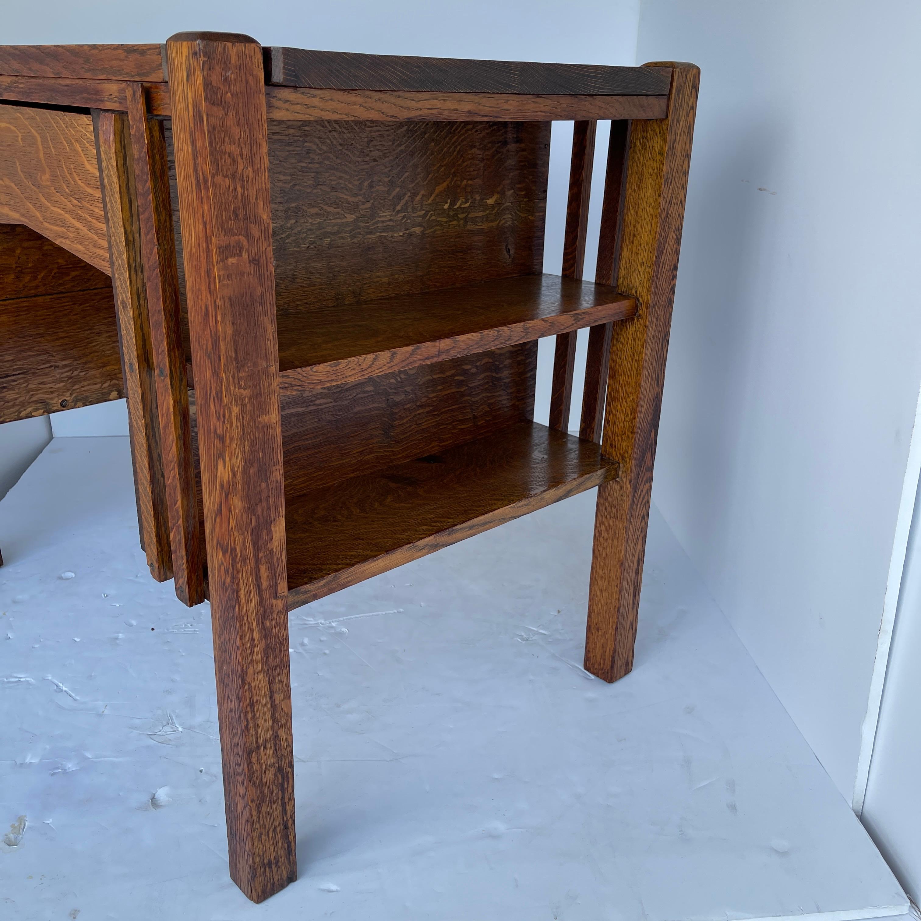 Arts & Crafts Era Mission Oak Desk, Circa Early 1900's 10