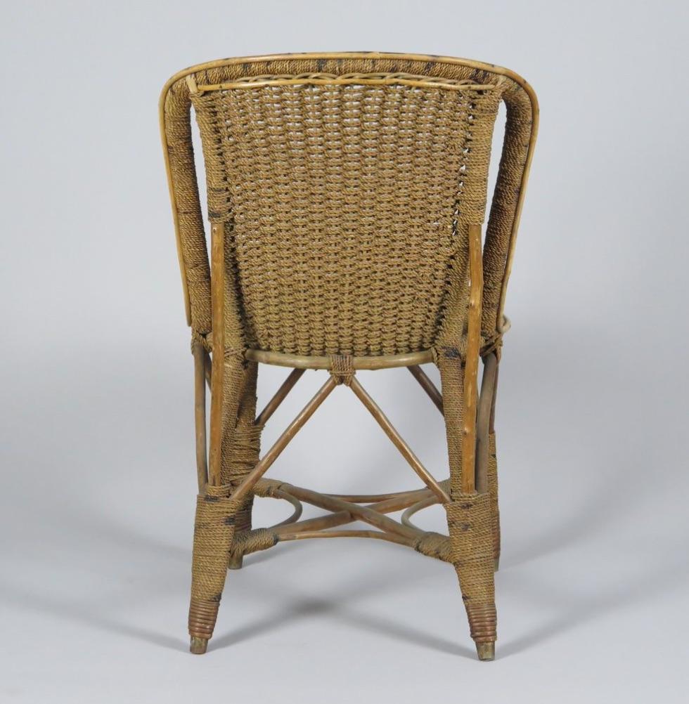 Arts and Crafts Rattan and Cane Side Chair, England For Sale 1