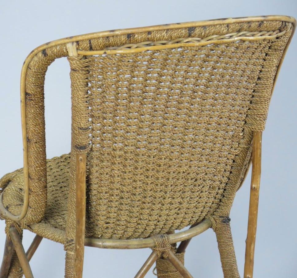 Arts and Crafts Rattan and Cane Side Chair, England For Sale 2