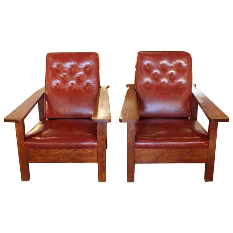 Arts and Crafts Reclining Armchairs at 1stDibs