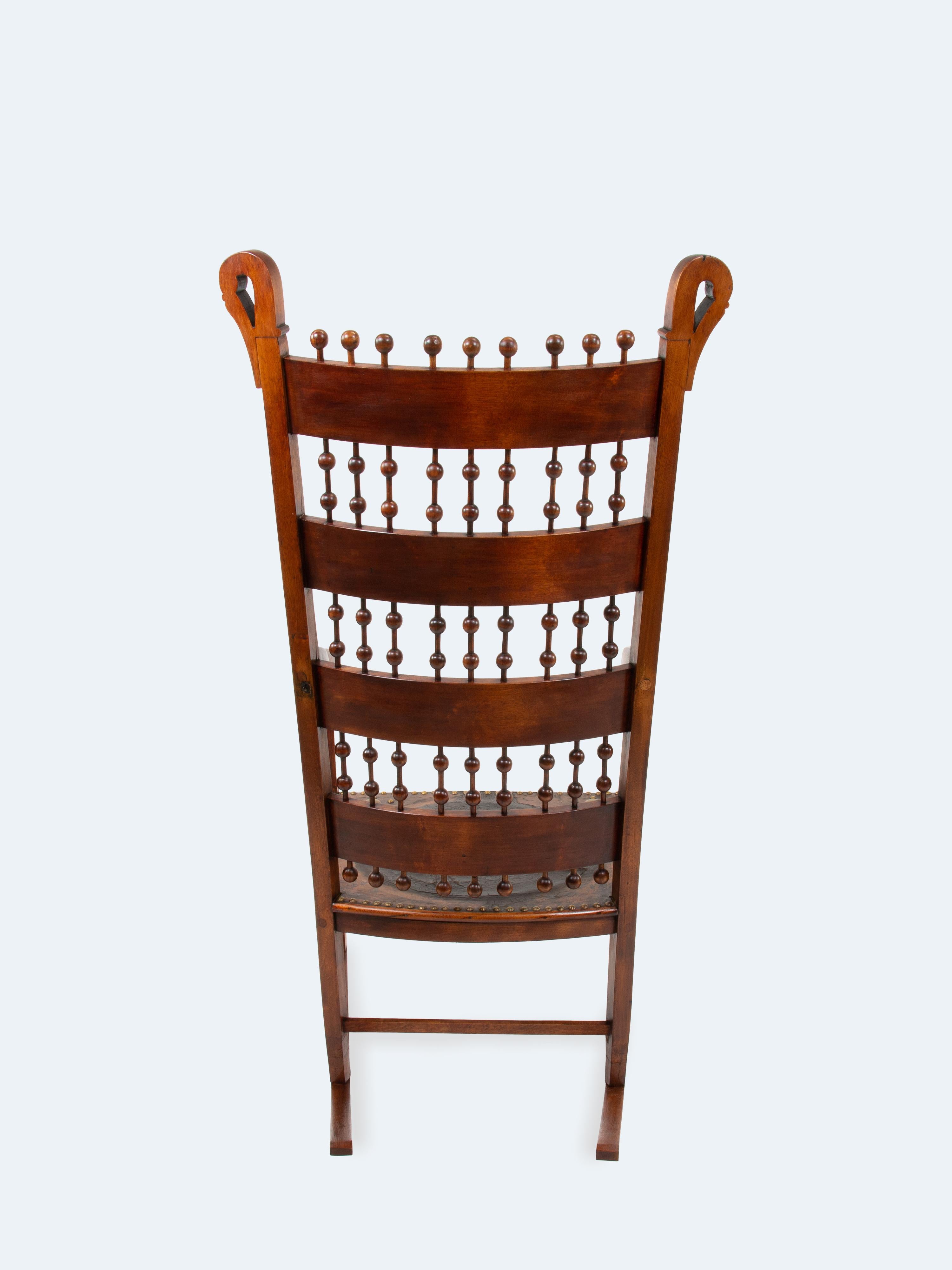 Arts and Crafts Rocking Chair, Late 19th Century In Good Condition For Sale In Reichenschwand, DE
