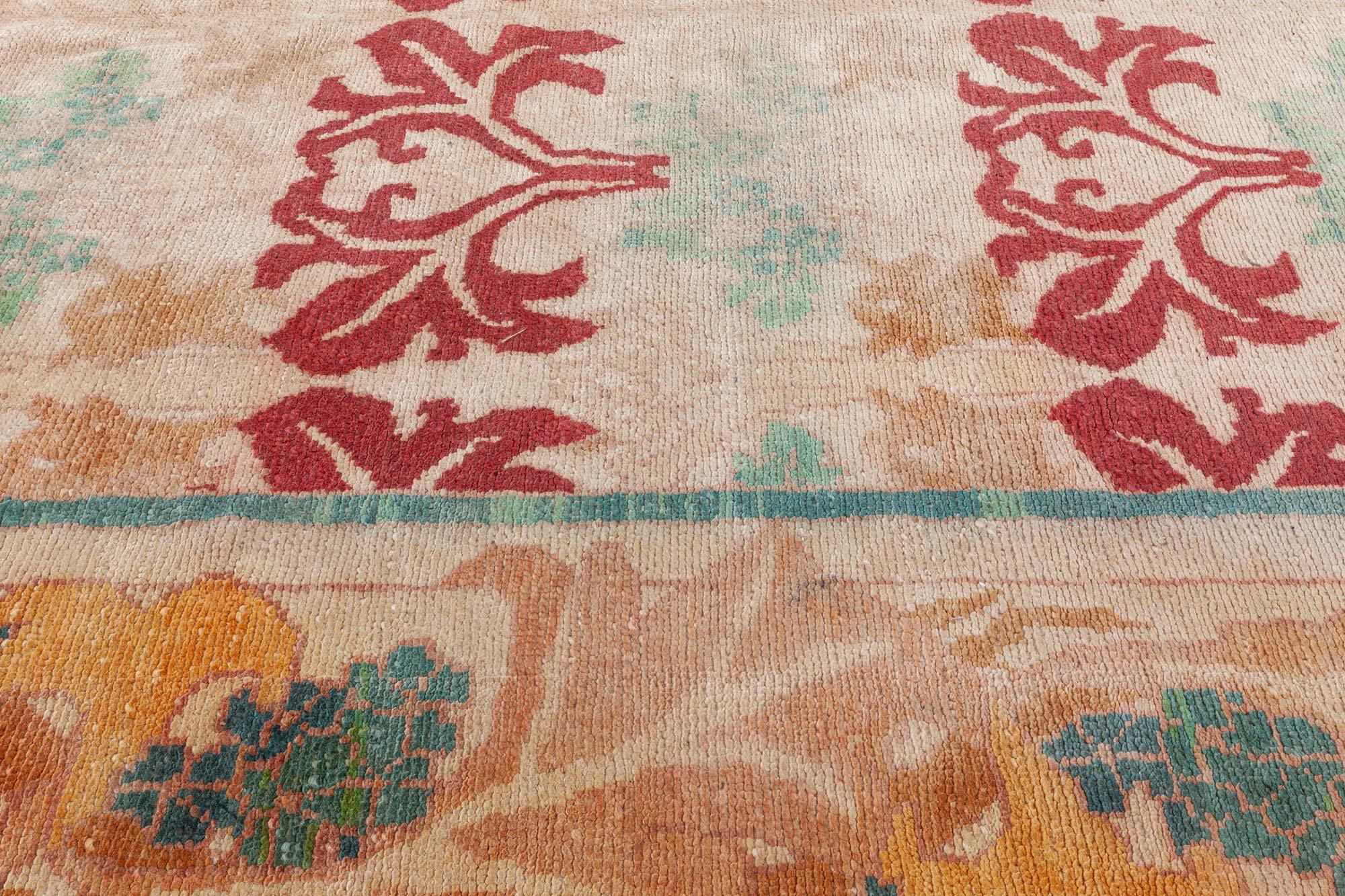 Hand-Knotted Arts and Crafts Rug For Sale