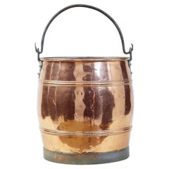 Antique Arts & Crafts Scandinavian Copper Bucket