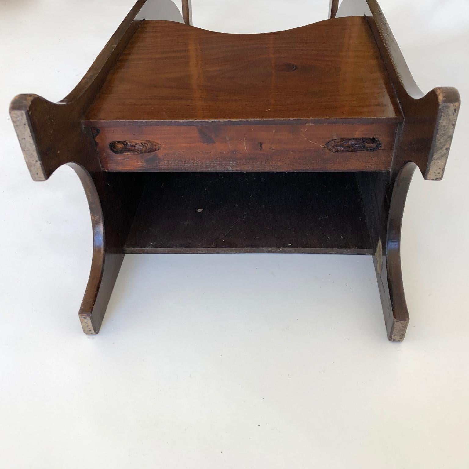 British Arts & Crafts, Secessionist Magazine Stand or Holder, Harrod's label In Good Condition In London, Fitzrovia
