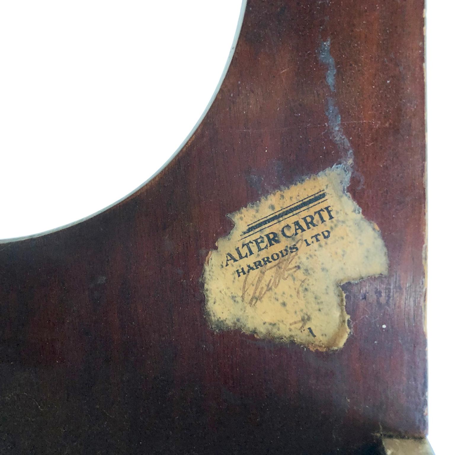 20th Century British Arts & Crafts, Secessionist Magazine Stand or Holder, Harrod's label