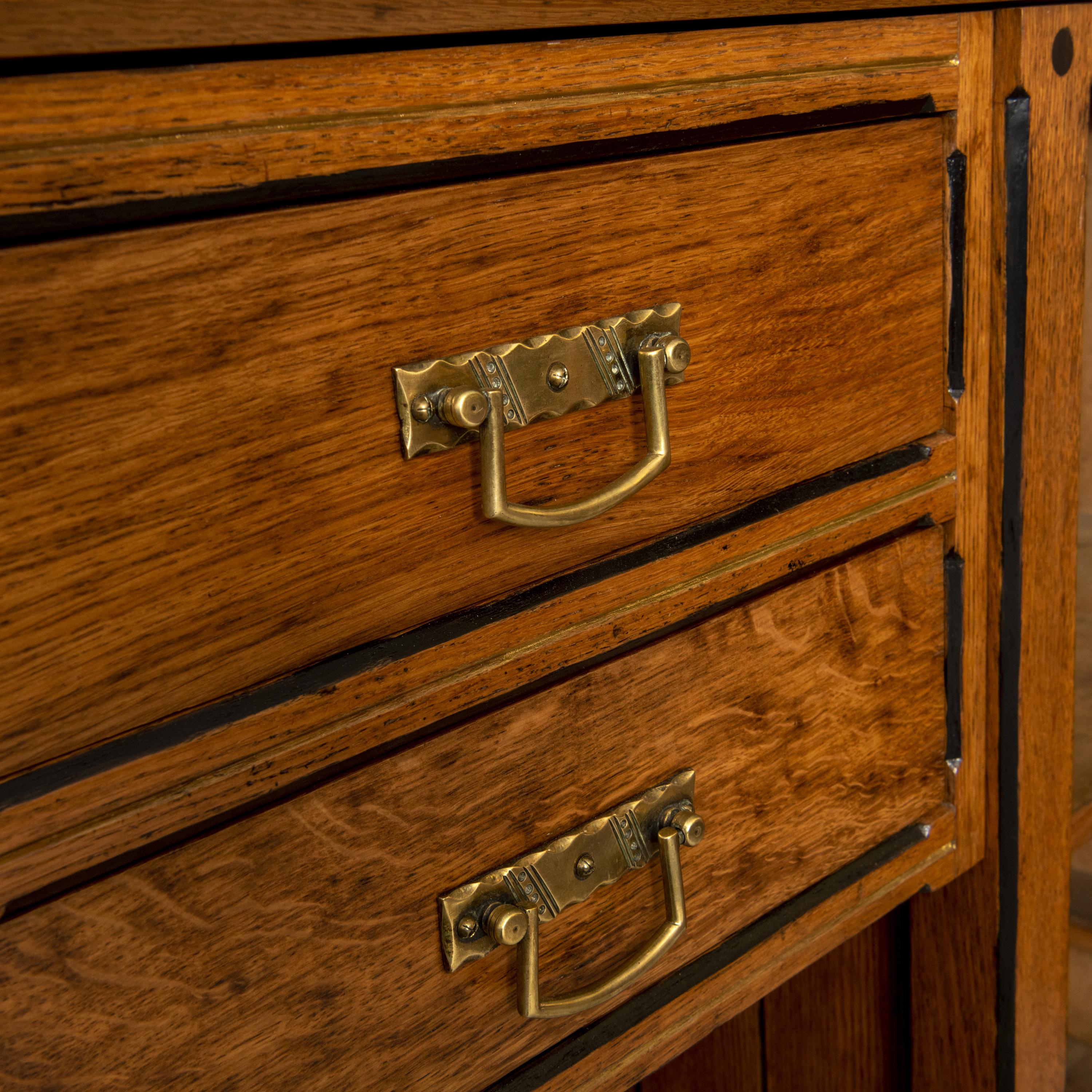 Arts and Crafts Sideboard with Decorative Inlay, England circa 1870 5