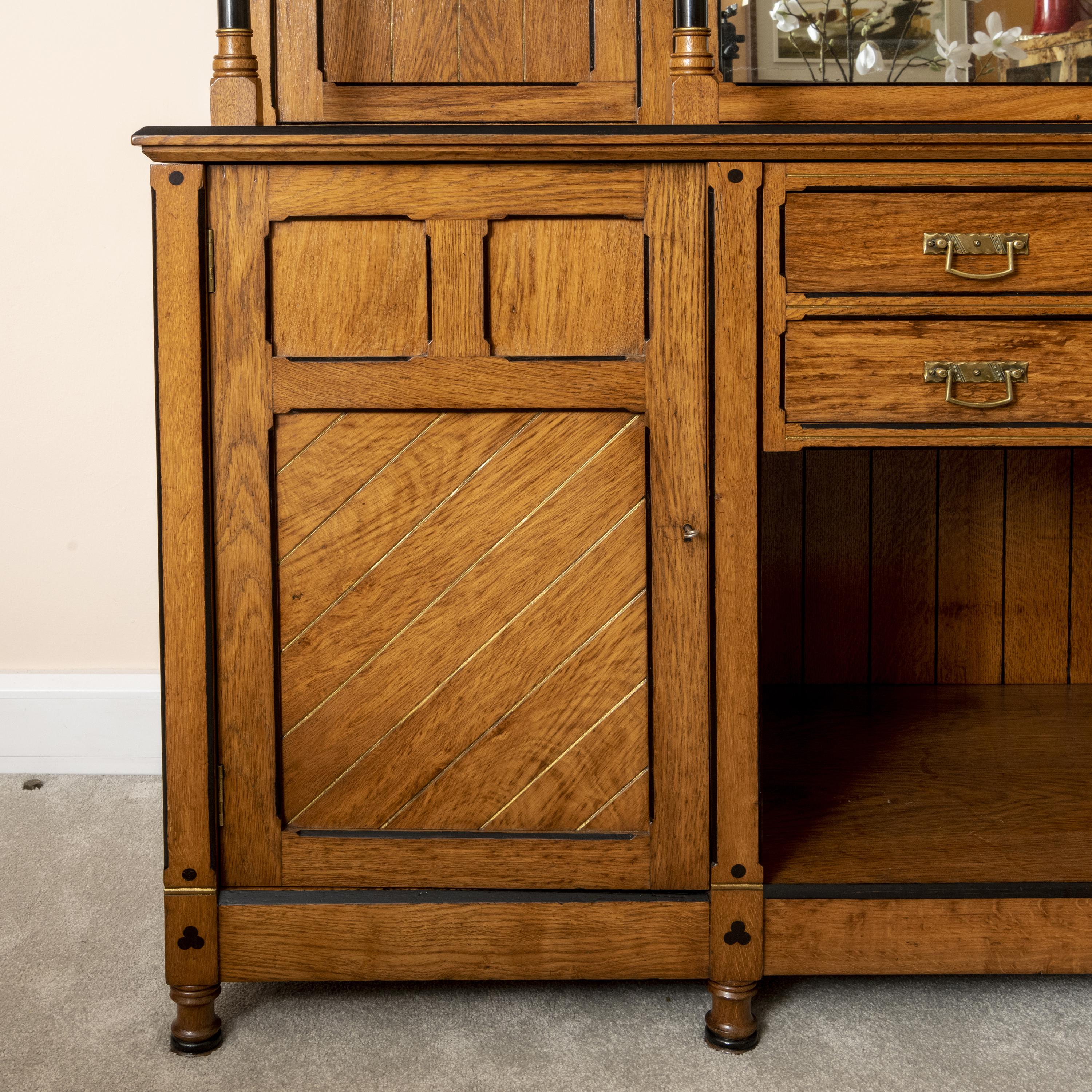 Arts and Crafts Sideboard with Decorative Inlay, England circa 1870 1