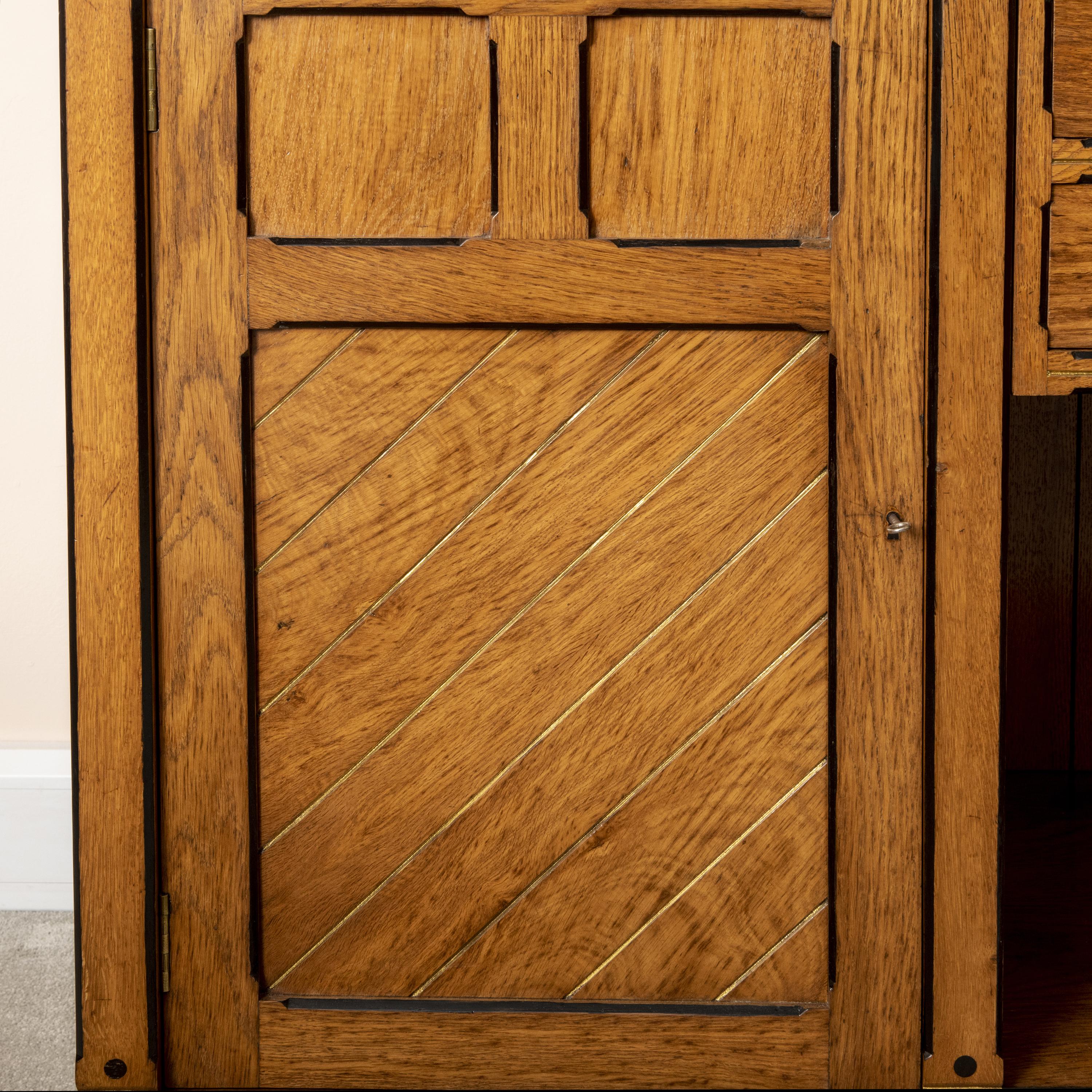 Arts and Crafts Sideboard with Decorative Inlay, England circa 1870 2