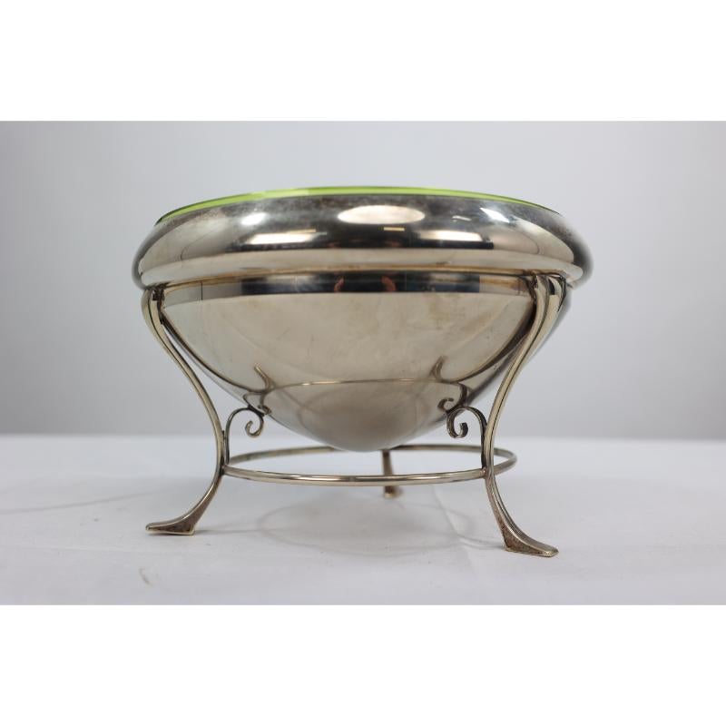 WAS Benson style Arts & Crafts silver-plate centrepiece with conical shaped bowl In Good Condition For Sale In London, GB