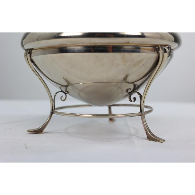 Early 20th Century WAS Benson style Arts & Crafts silver-plate centrepiece with conical shaped bowl For Sale