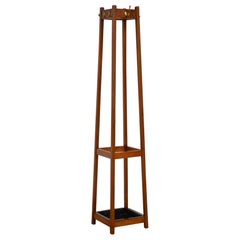 Arts and Crafts Hall Stand Garderobenständer aus massiver Eiche