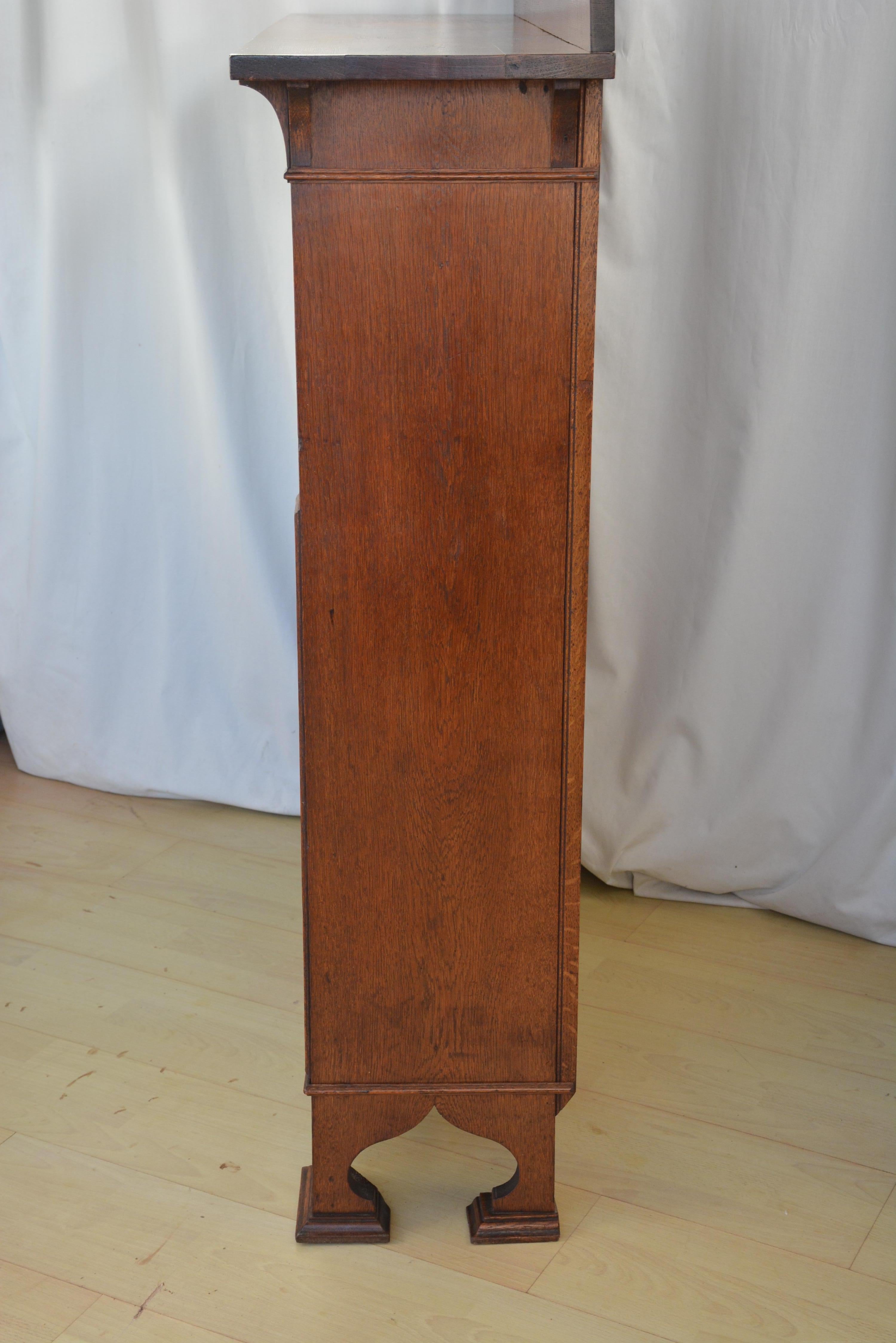 Arts and Crafts Librería abierta de roble macizo c1900 en venta 11