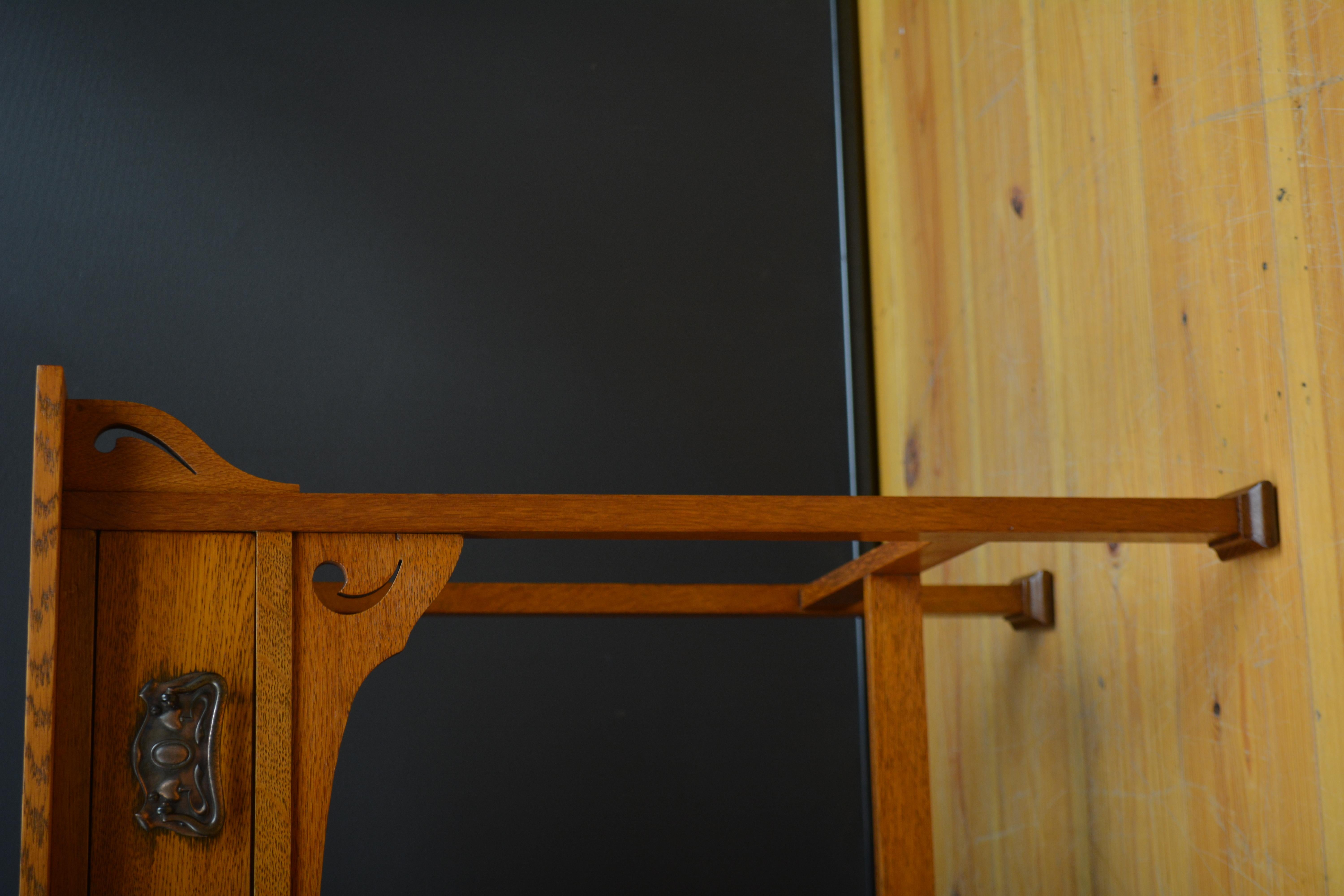 Arts and Crafts Solid Oak Side Table / Writing Table c1900s For Sale 11