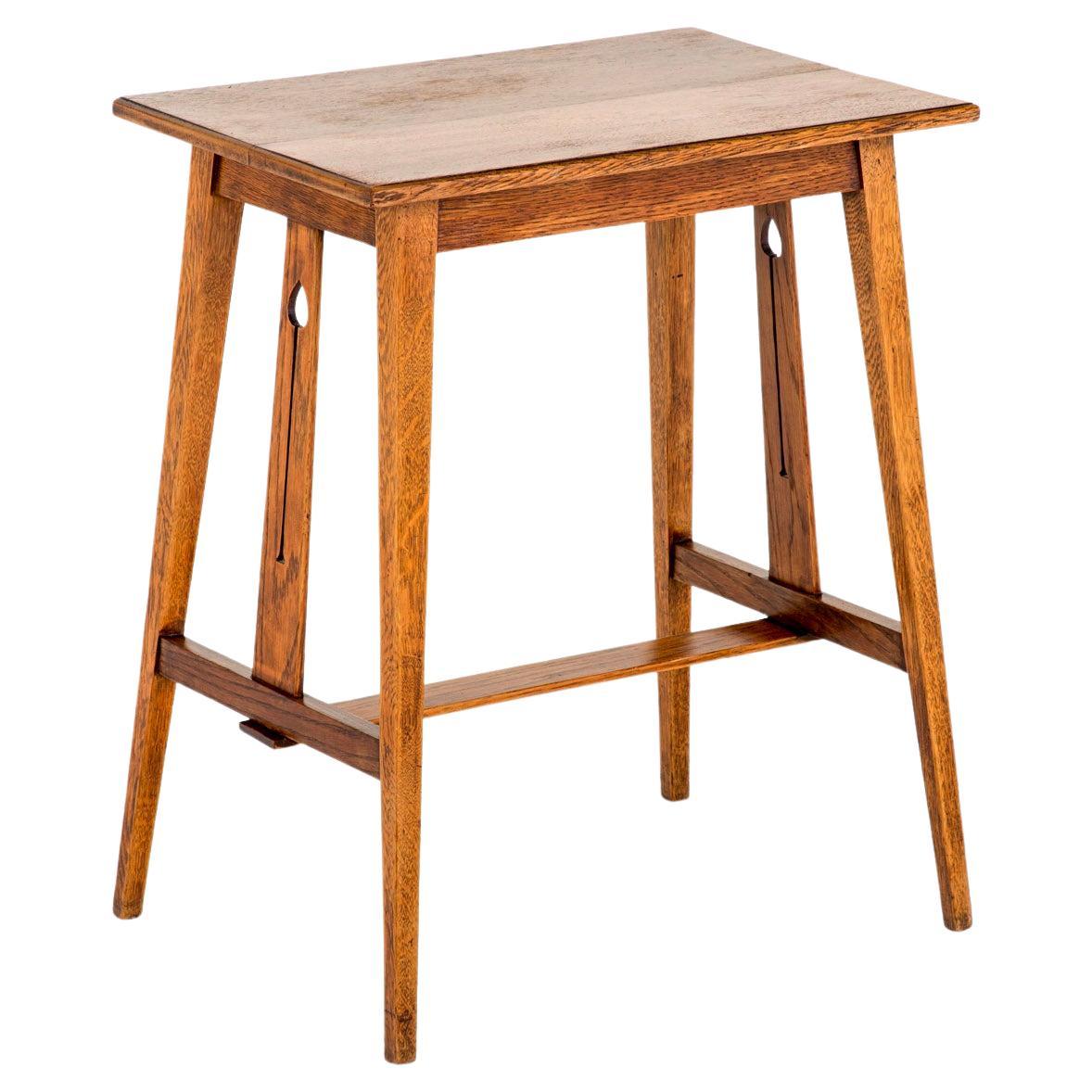 Arts and Crafts Square Oak Side Table