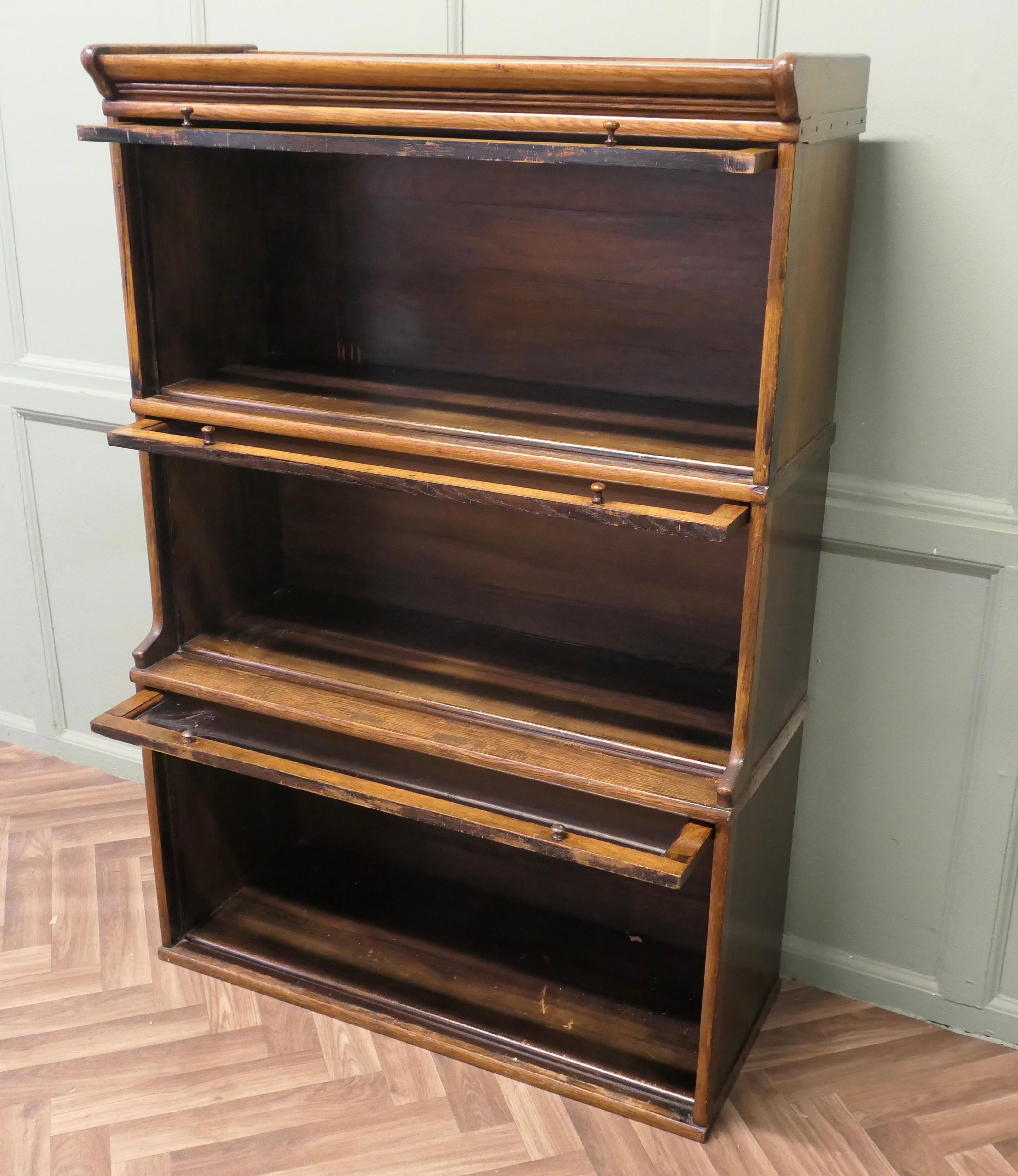 Early 20th Century Arts and Crafts Stacking Barristers Bookcase or Filing Cabinet For Sale