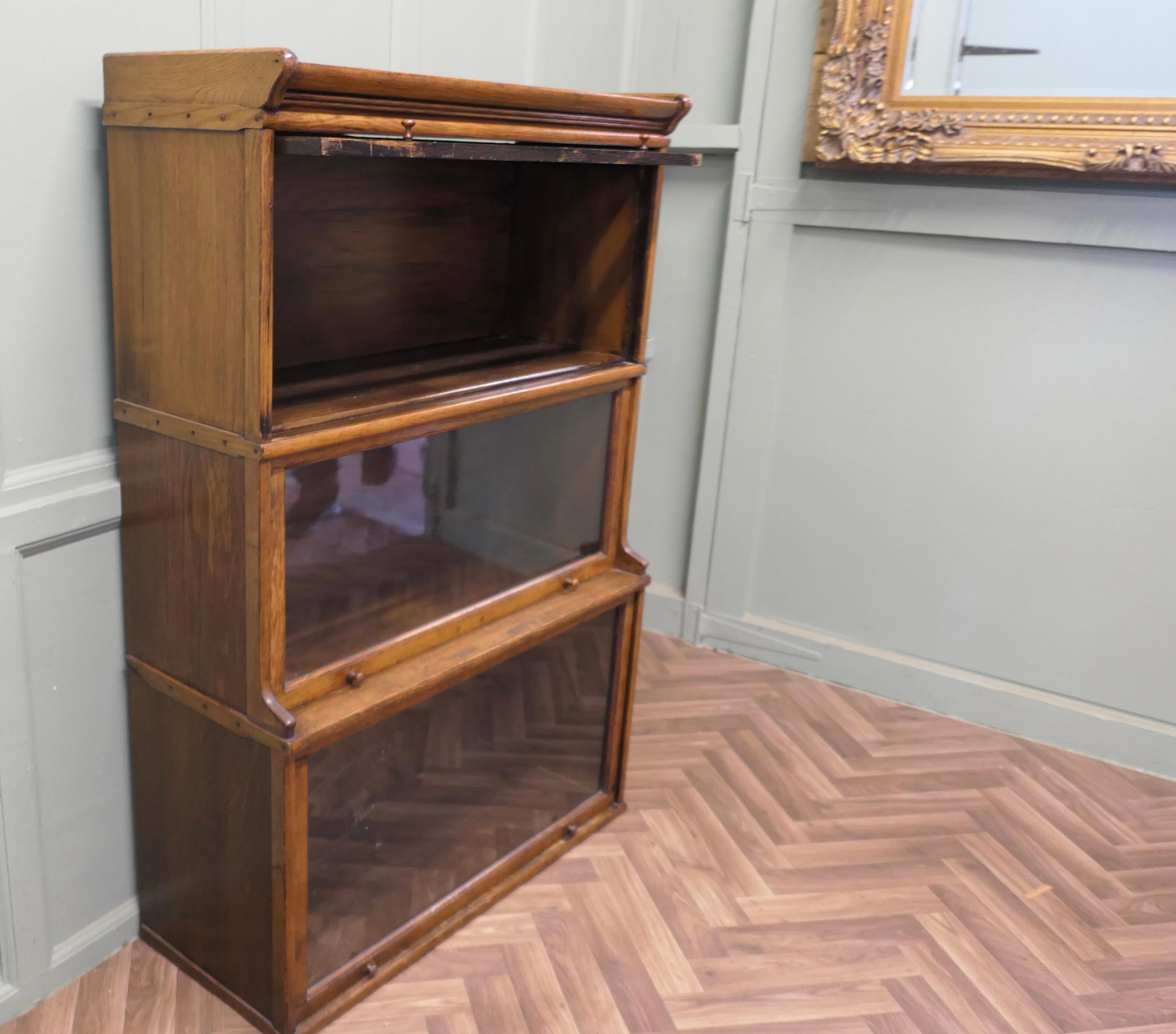 Arts and Crafts Stacking Barristers Bookcase or Filing Cabinet For Sale 2