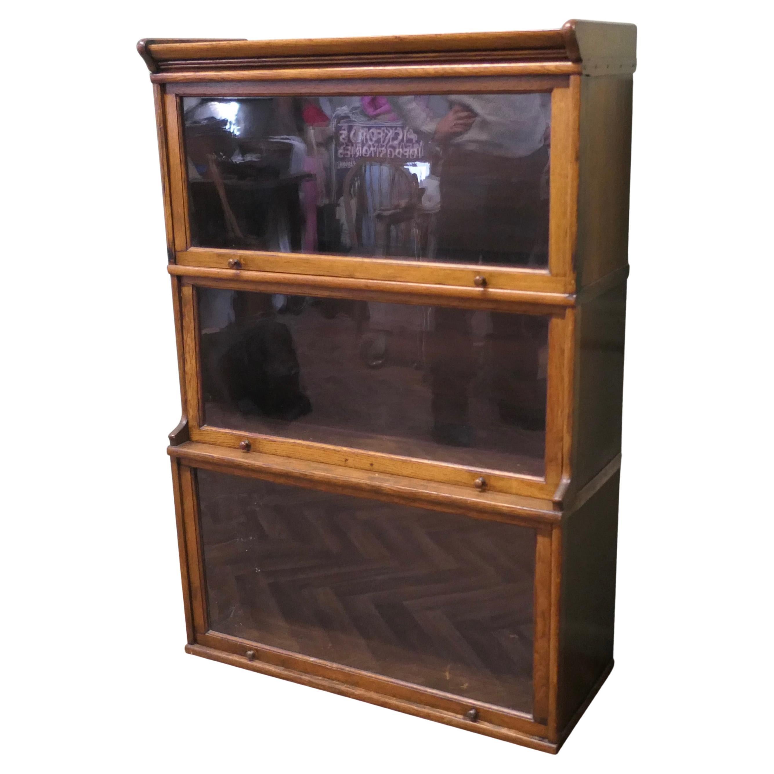 Arts and Crafts Stacking Barristers Bookcase or Filing Cabinet For Sale