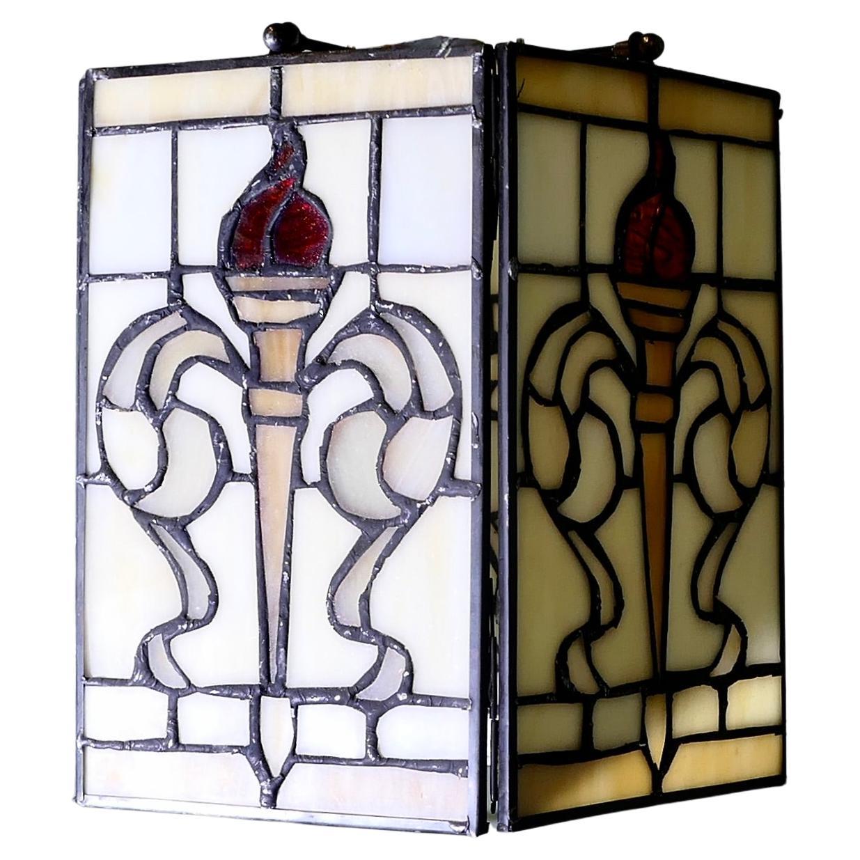 Arts and Crafts Stained Glass Lamp Shade
