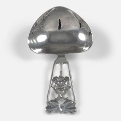 Arts and Crafts Sterling Silver Caddy Spoon, A.E. Jones, 1913