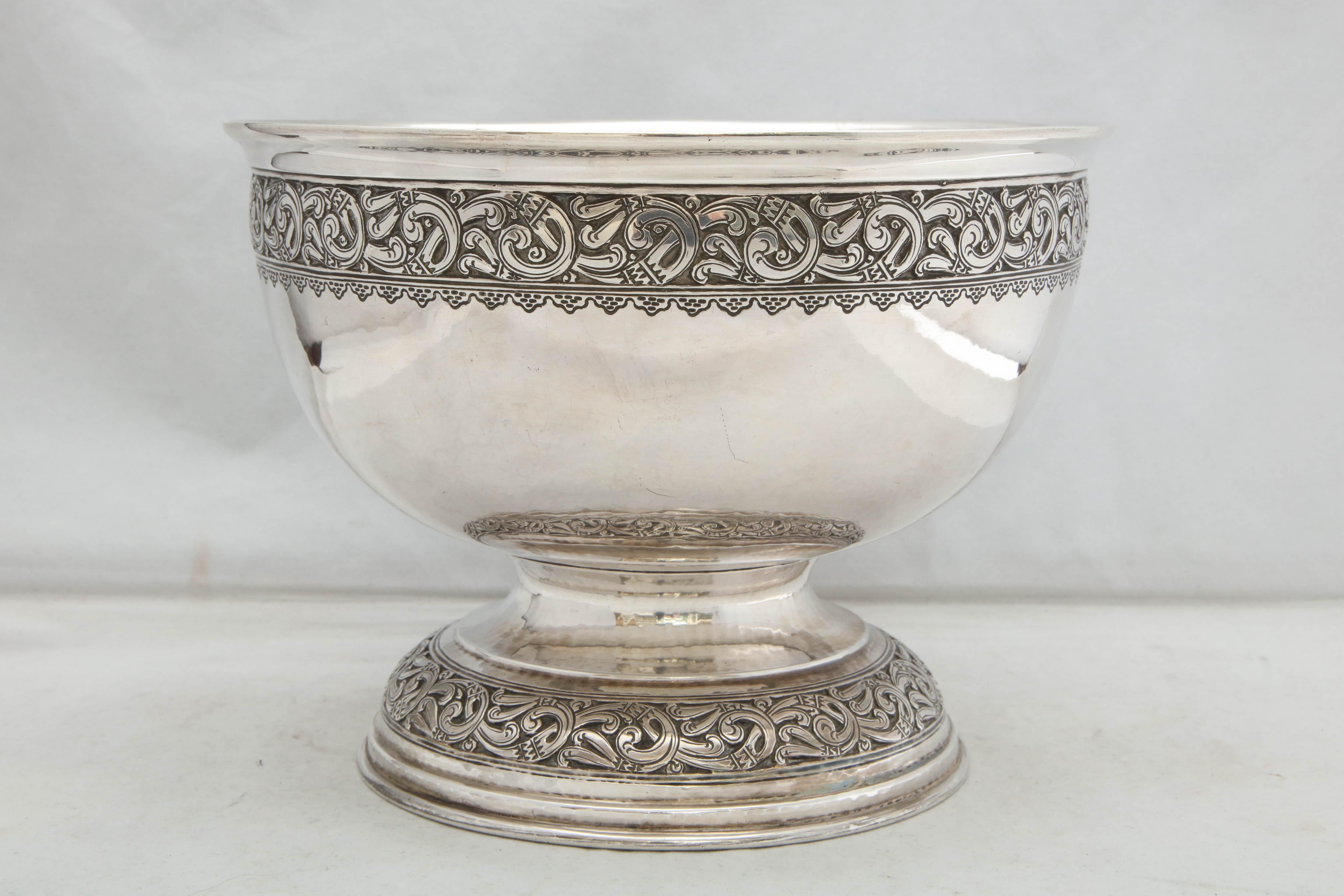 Arts and Crafts Sterling Silver Celtic Style Centerpiece Bowl by Liberty and Co. For Sale 5