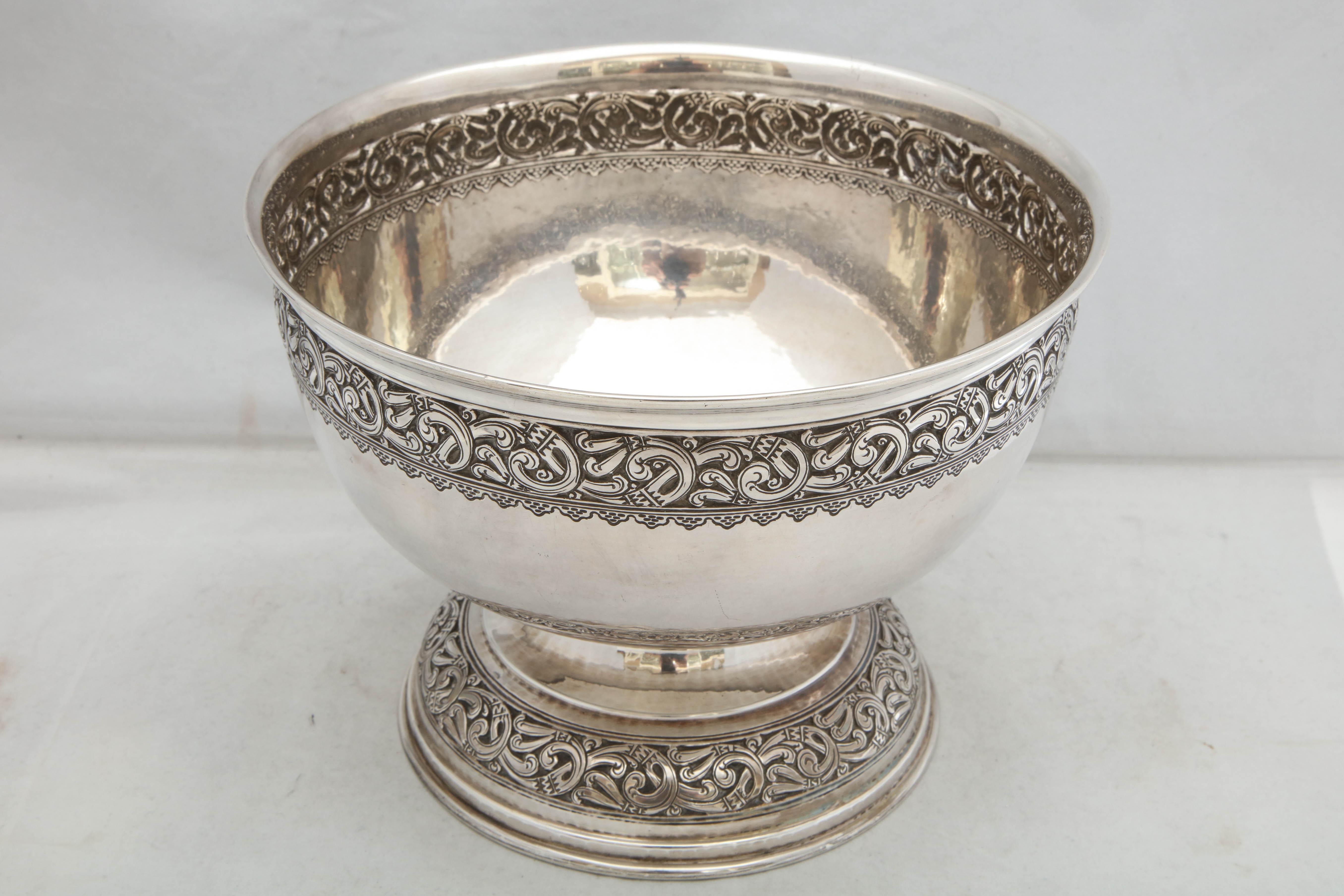 Arts and Crafts Sterling Silver Celtic Style Centerpiece Bowl by Liberty and Co. For Sale 6