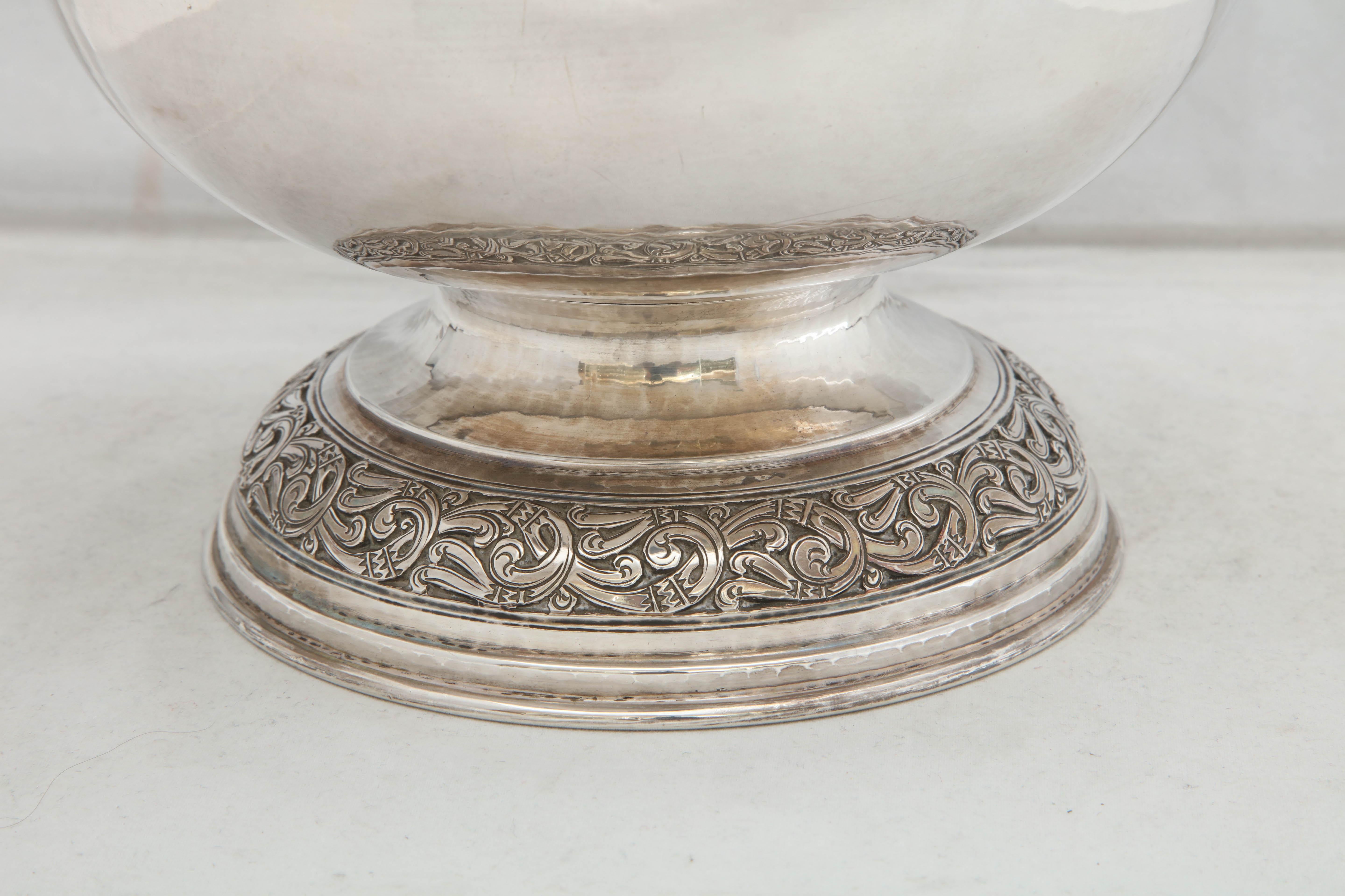 Early 20th Century Arts and Crafts Sterling Silver Celtic Style Centerpiece Bowl by Liberty and Co. For Sale