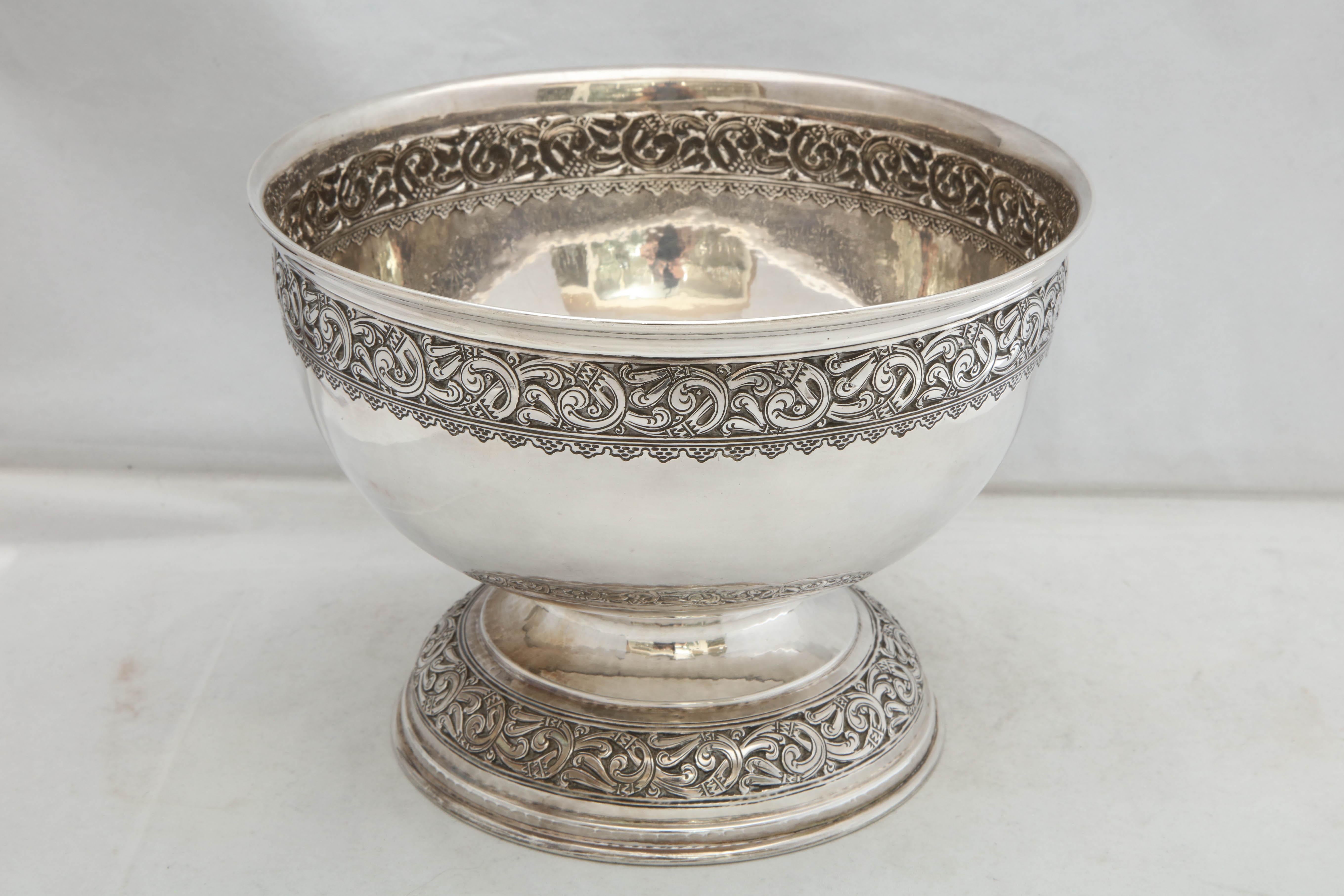 Arts and Crafts Sterling Silver Celtic Style Centerpiece Bowl by Liberty and Co. For Sale 2