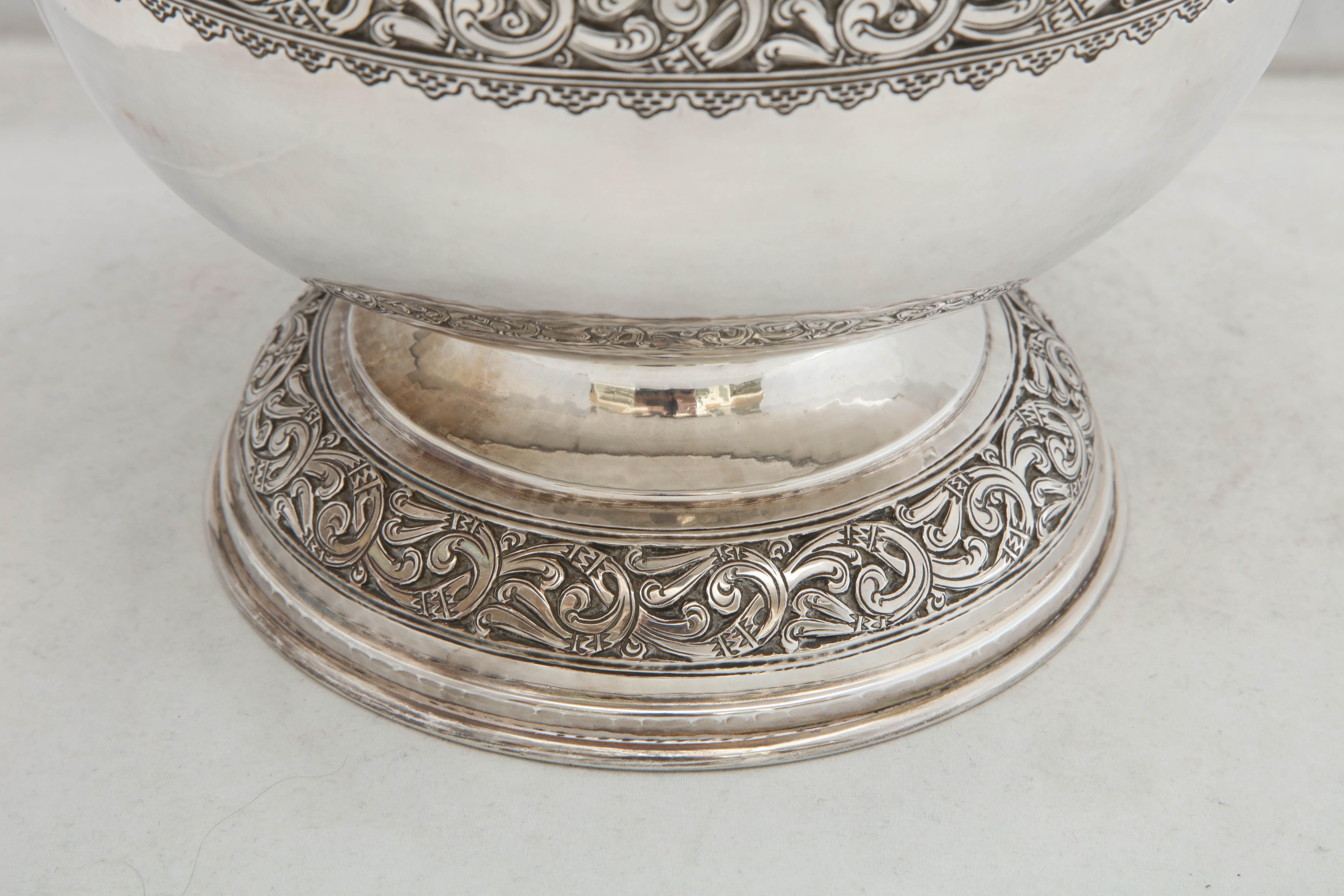 Arts and Crafts Sterling Silver Celtic Style Centerpiece Bowl by Liberty and Co. For Sale 3