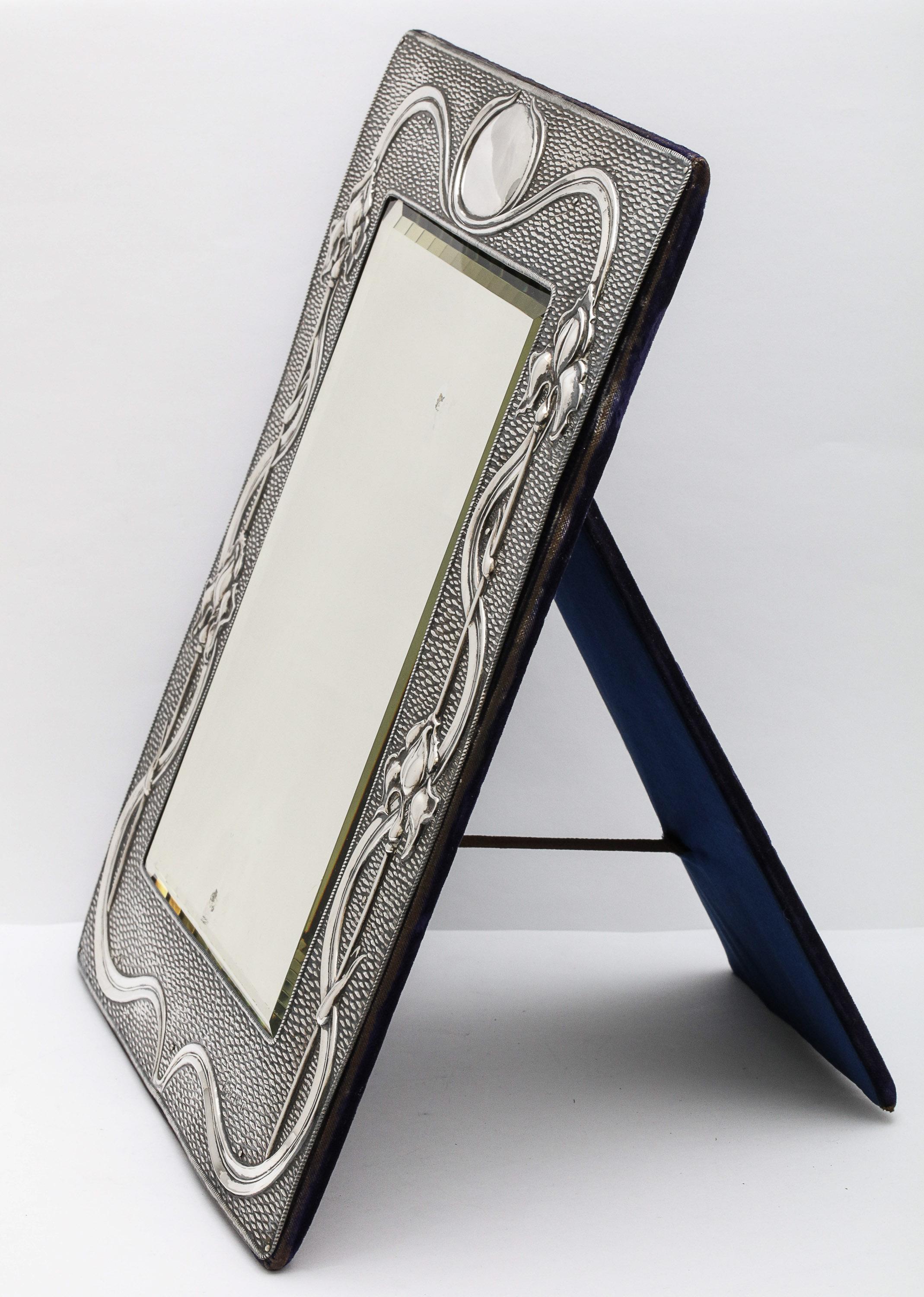 Arts & Crafts Sterling Silver-Mounted Table Mirror, by A. & J. Zimmerman 6