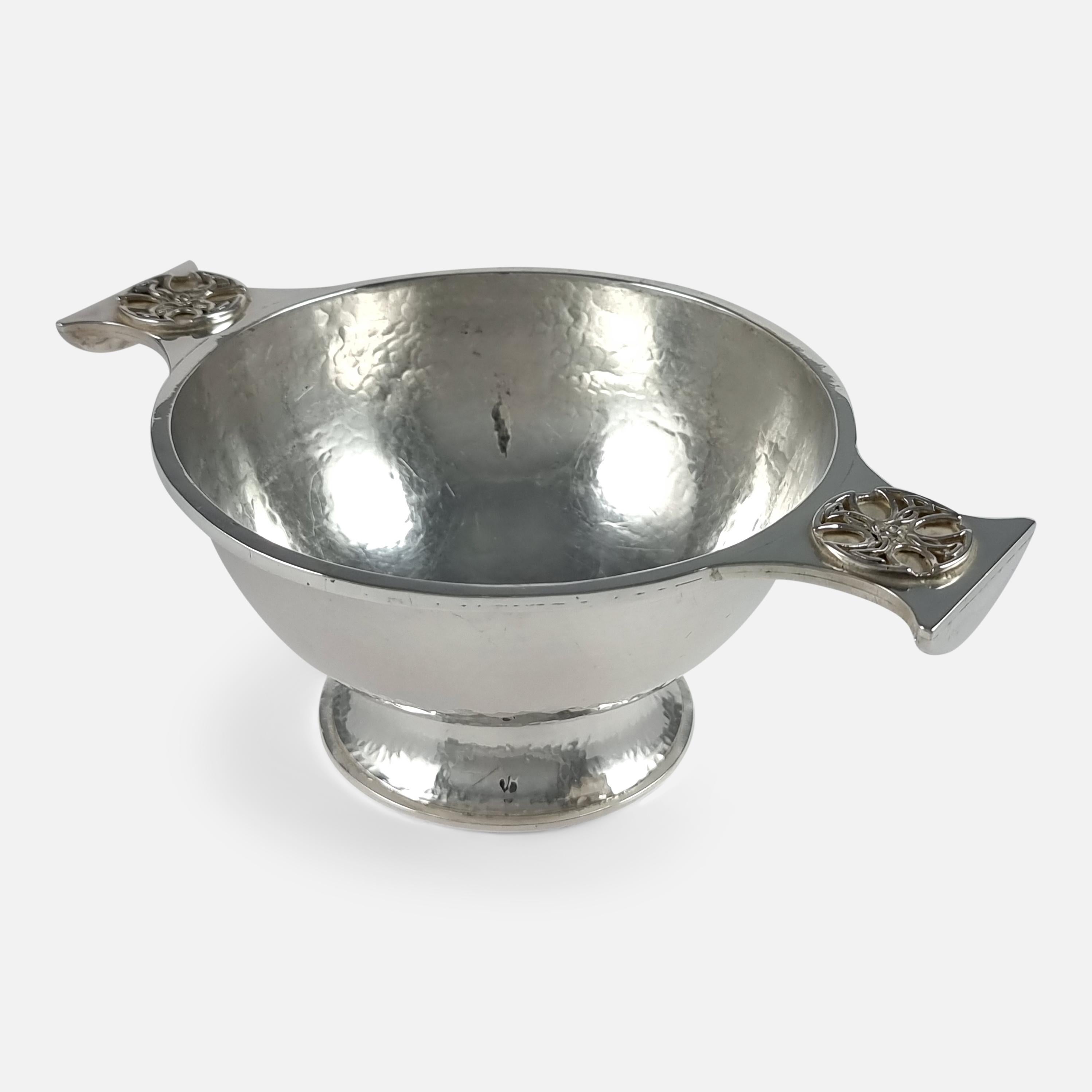 Arts and Crafts Sterling Silver Quaich, Sibyl Dunlop, 1933 1