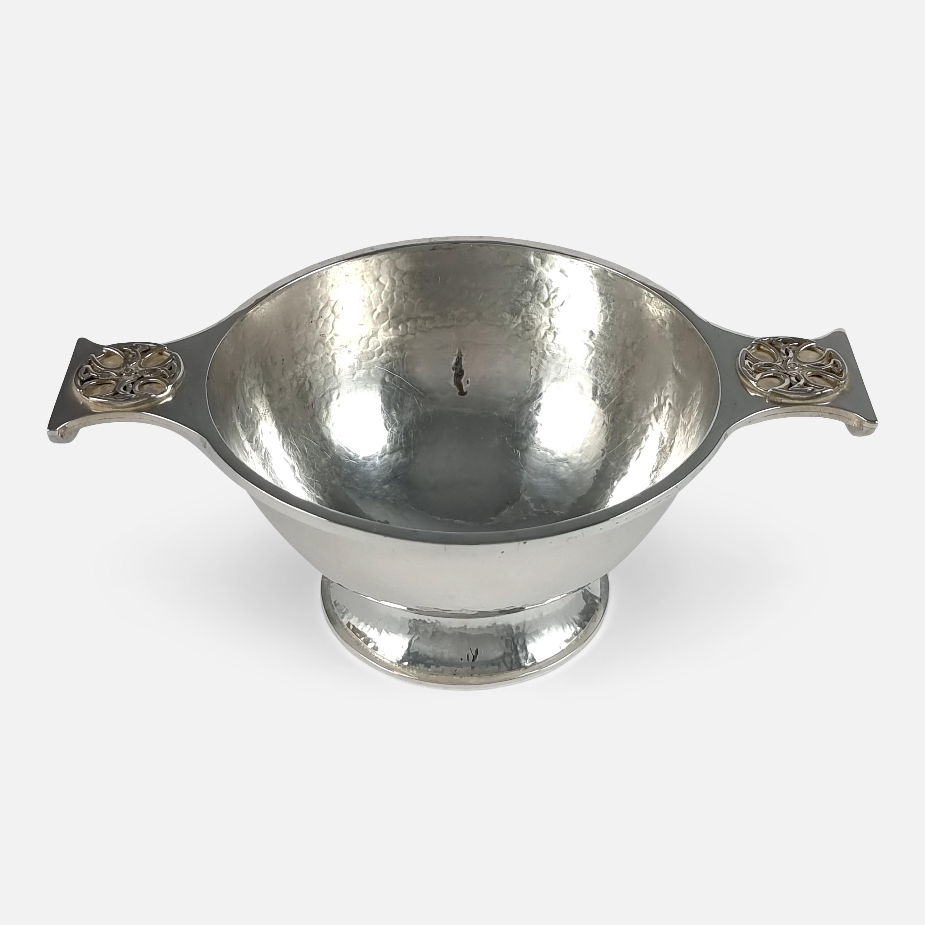 Arts and Crafts Sterling Silver Quaich, Sibyl Dunlop, 1933 2