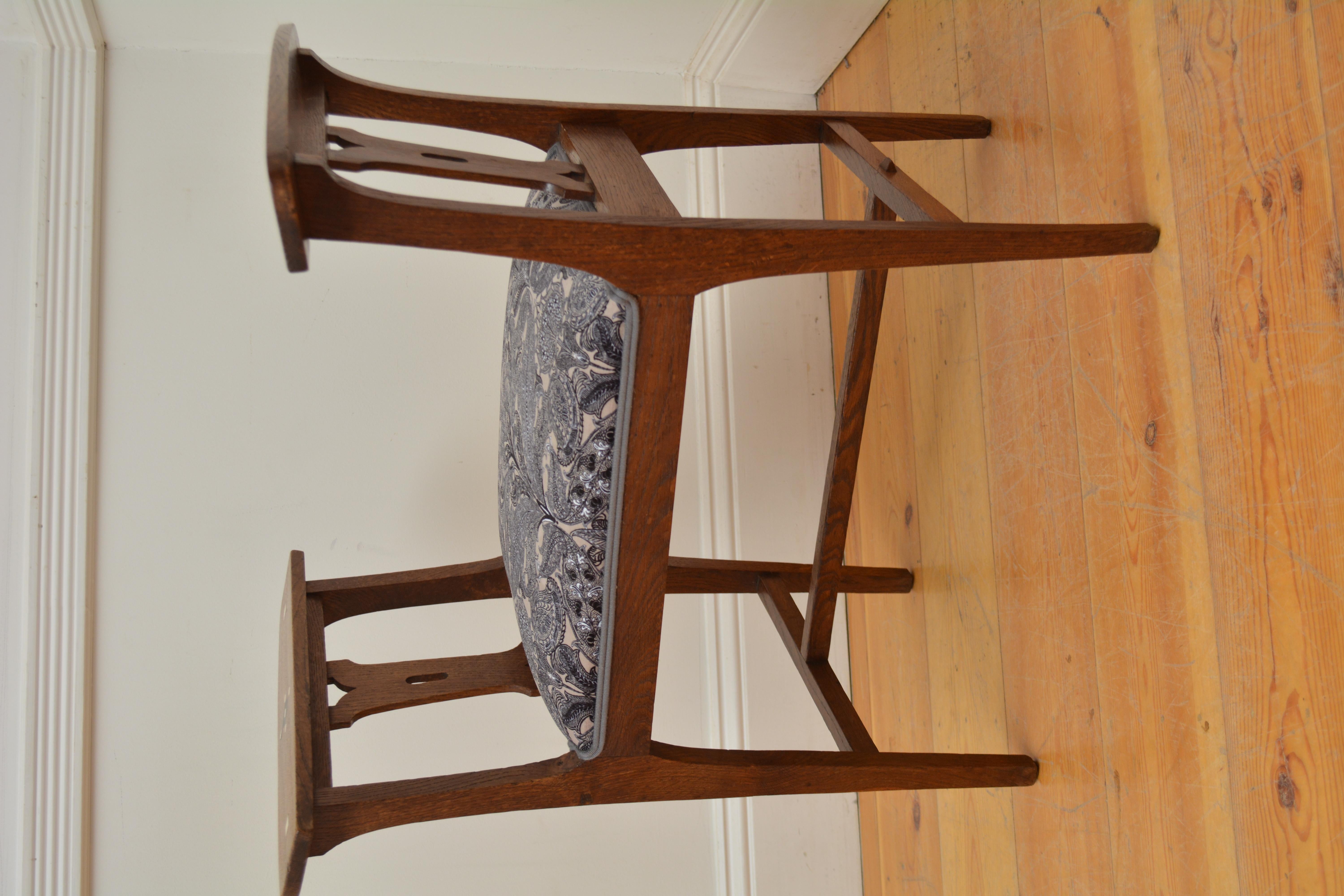 Taburete Arts and Crafts de Roble en venta 11
