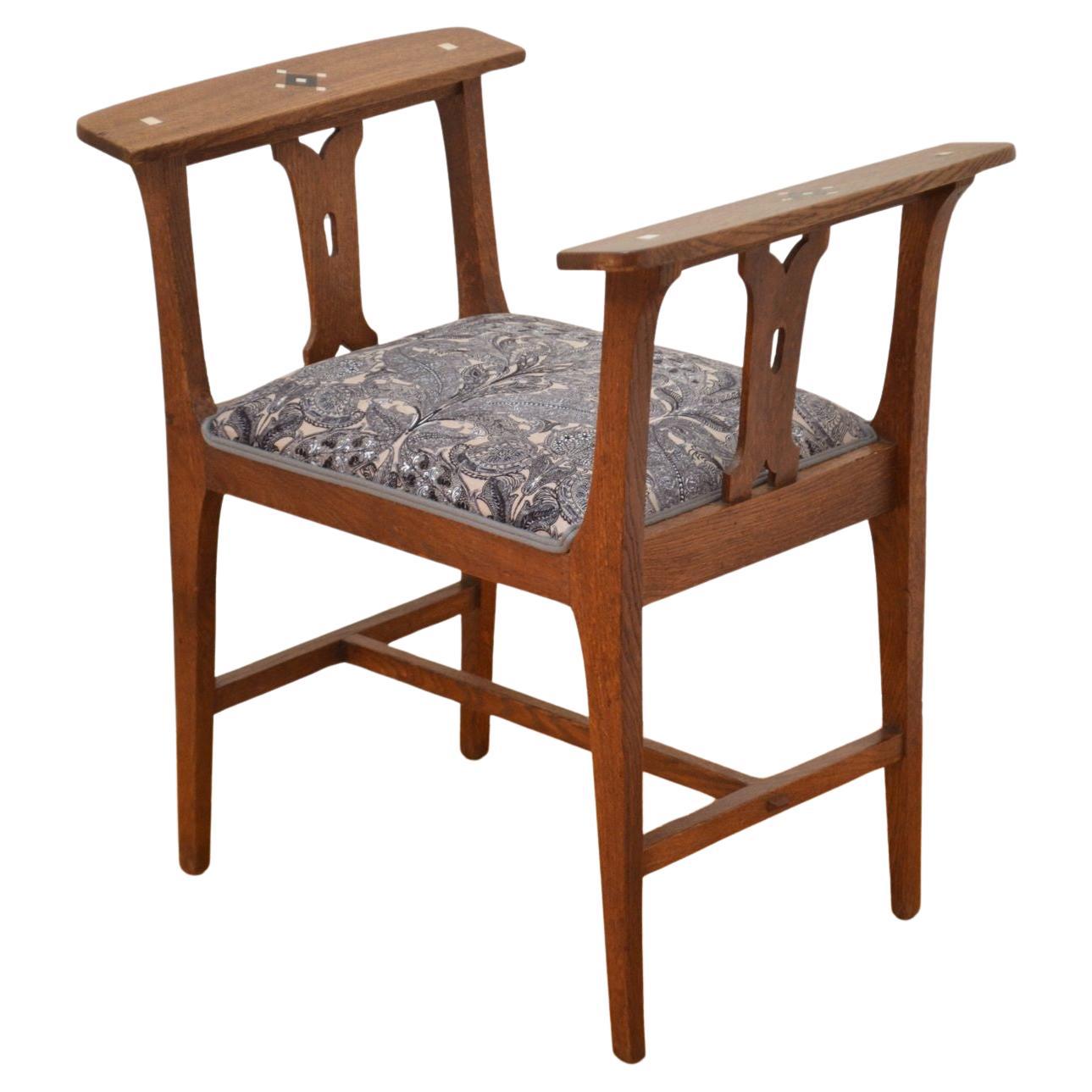 Arts and Crafts Stool in Oak / Piano Stool