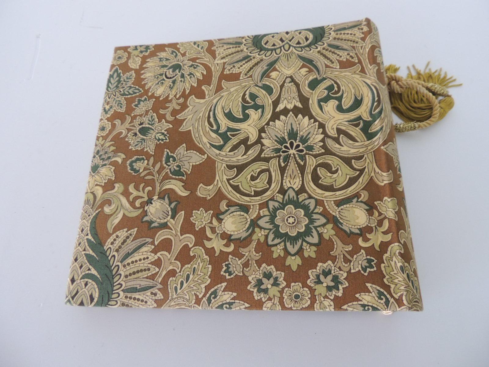 Hand-Crafted Arts & Crafts Style Fabric Covered Photo Album For Sale